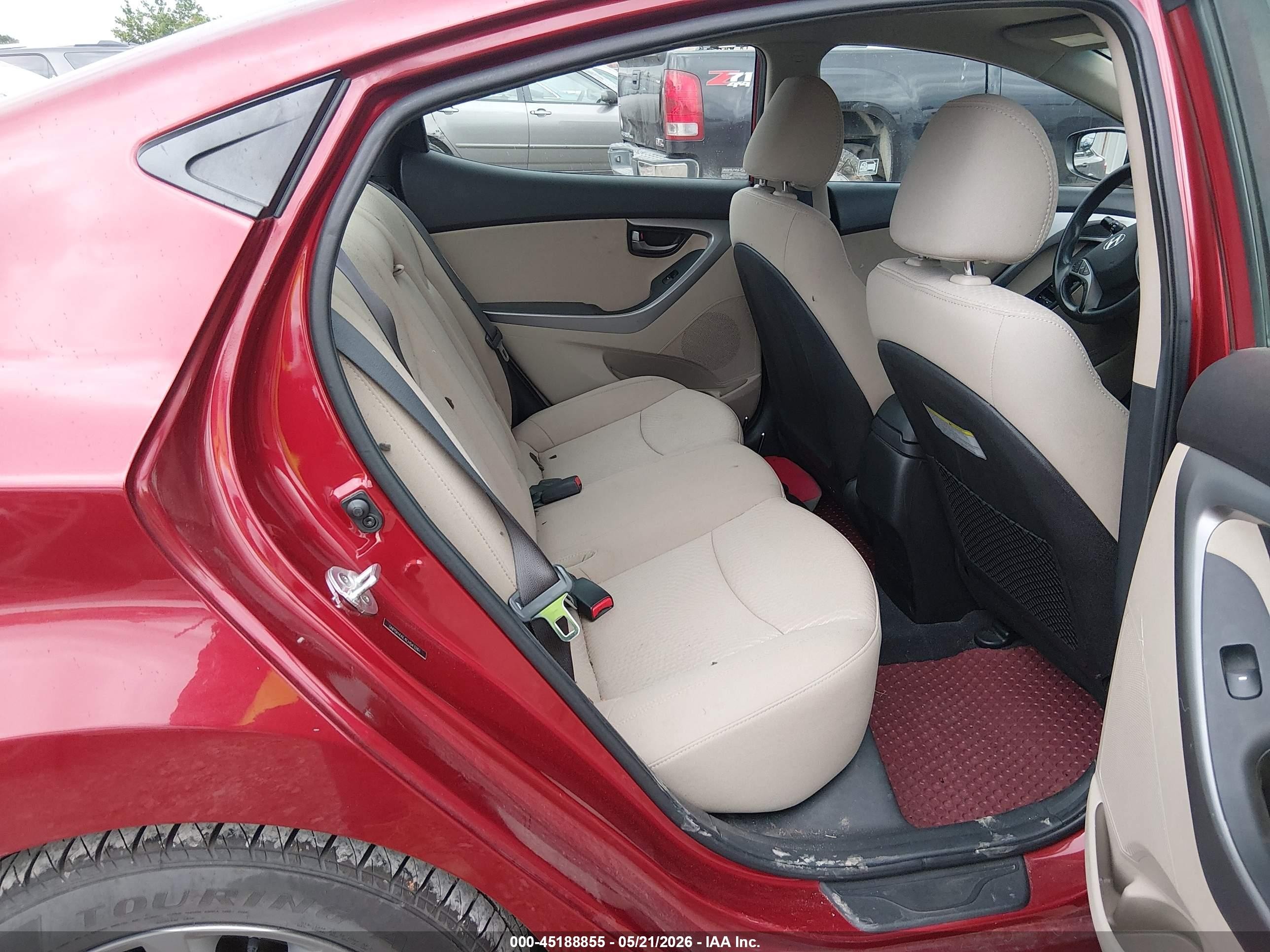 2014 Hyundai Elantra Se Red vin: 5NPDH4AE4EH543261