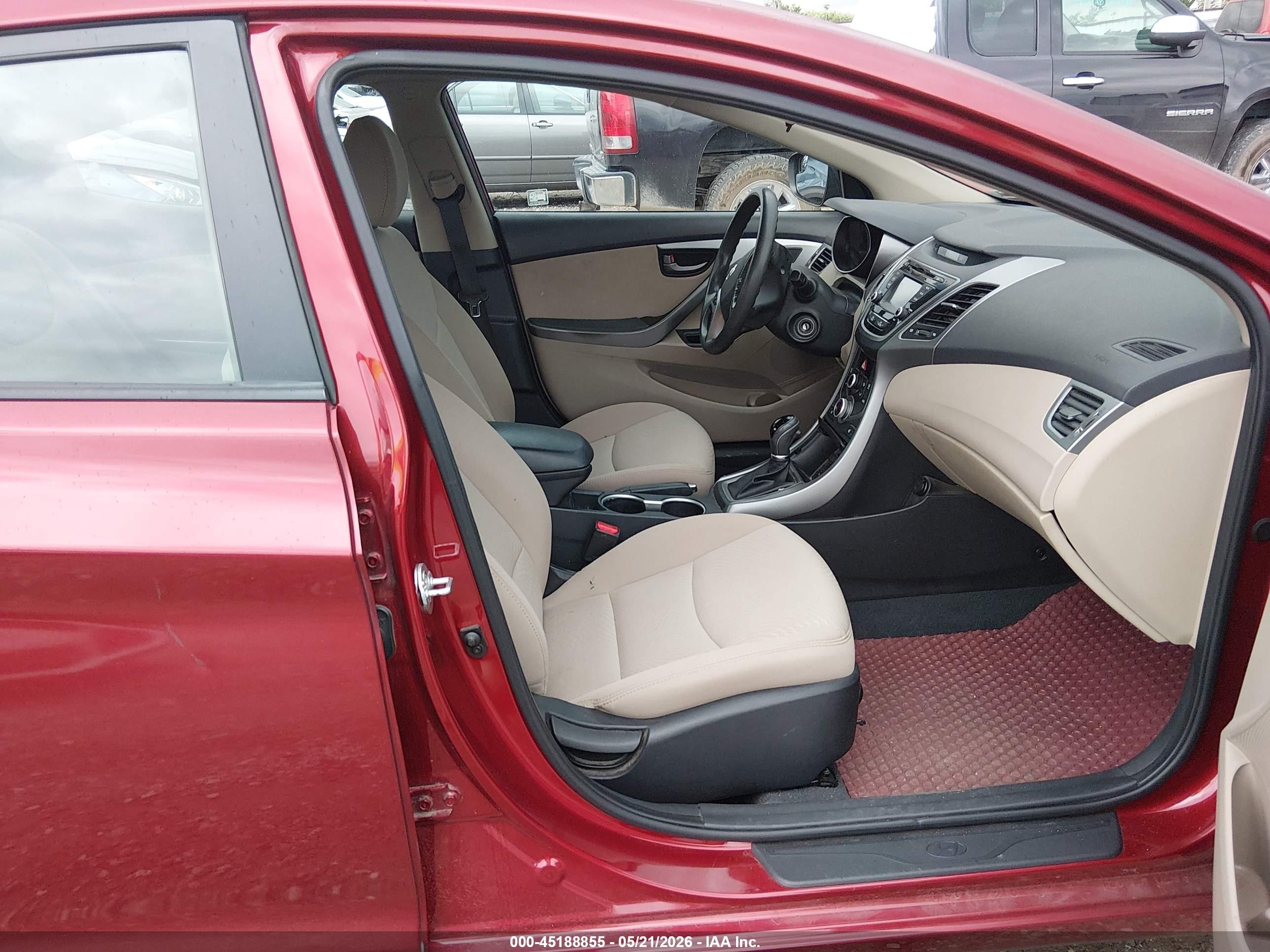 2014 Hyundai Elantra Se Red vin: 5NPDH4AE4EH543261