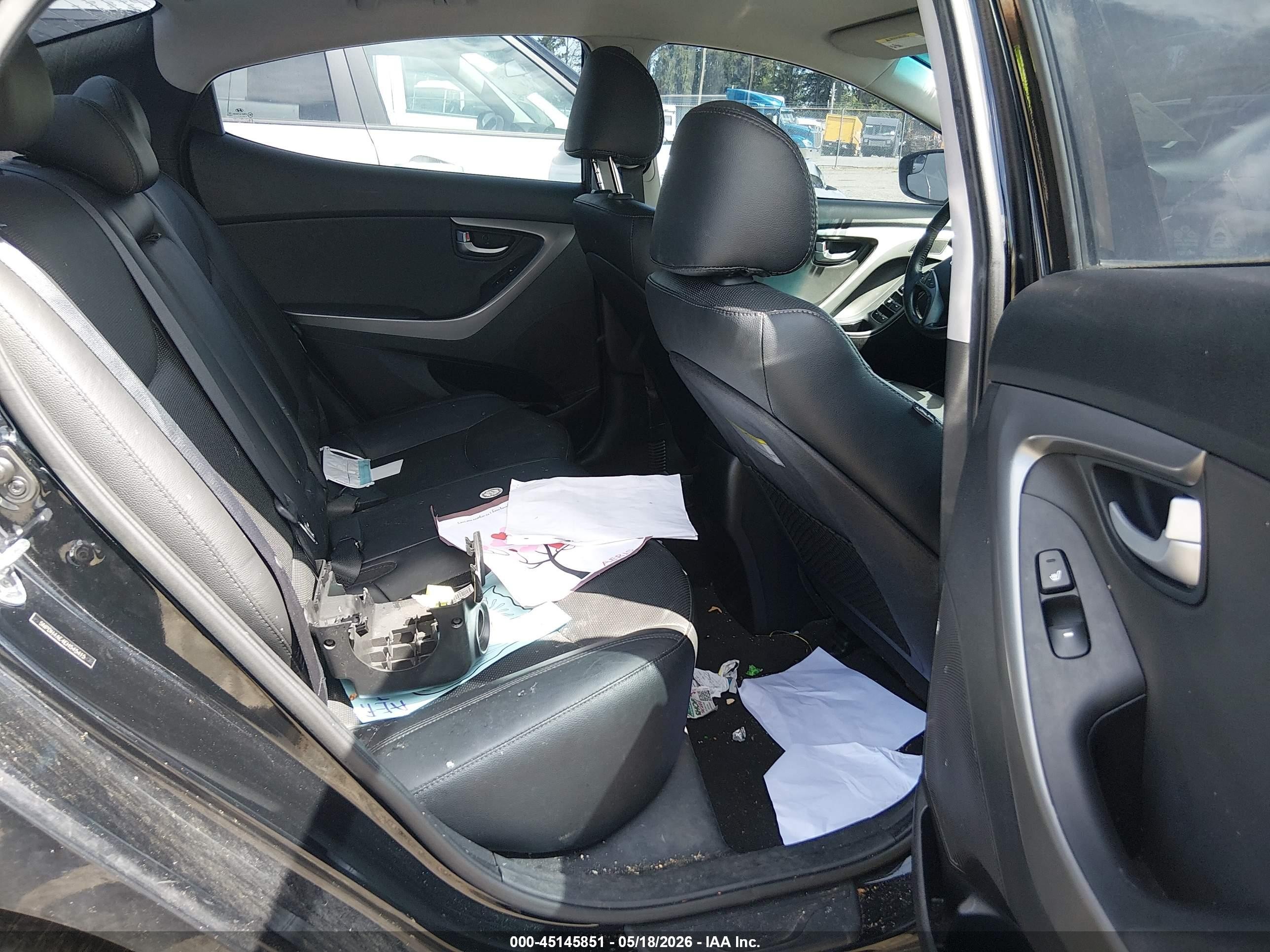 2014 Hyundai Elantra Limited Черный vin: 5NPDH4AE4EH545415