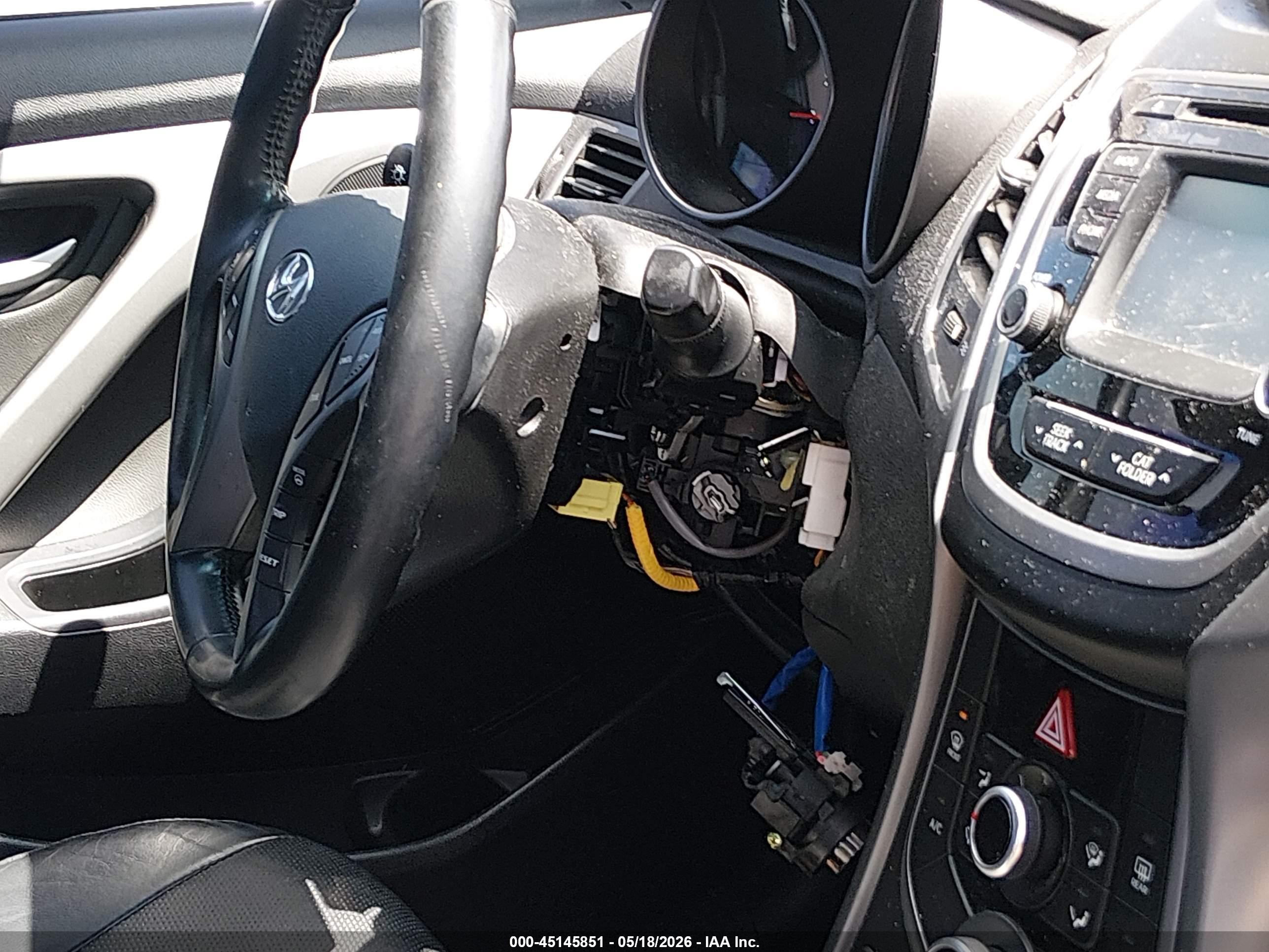 2014 Hyundai Elantra Limited Черный vin: 5NPDH4AE4EH545415