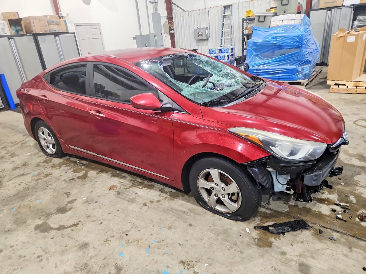 2014 Hyundai Elantra Se Red vin: 5NPDH4AE4EH546824