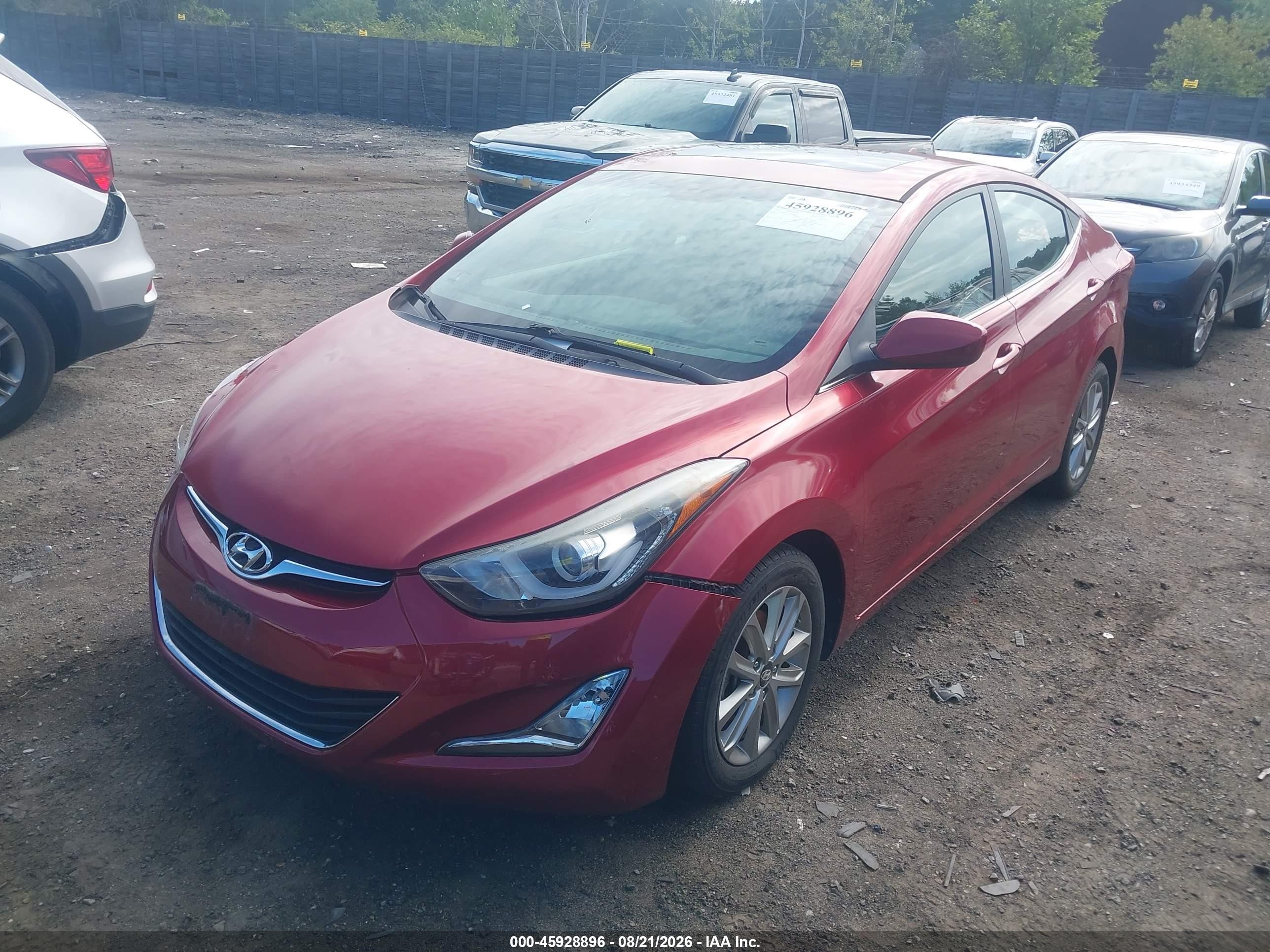 2015 Hyundai Elantra Se Red vin: 5NPDH4AE4FH554830