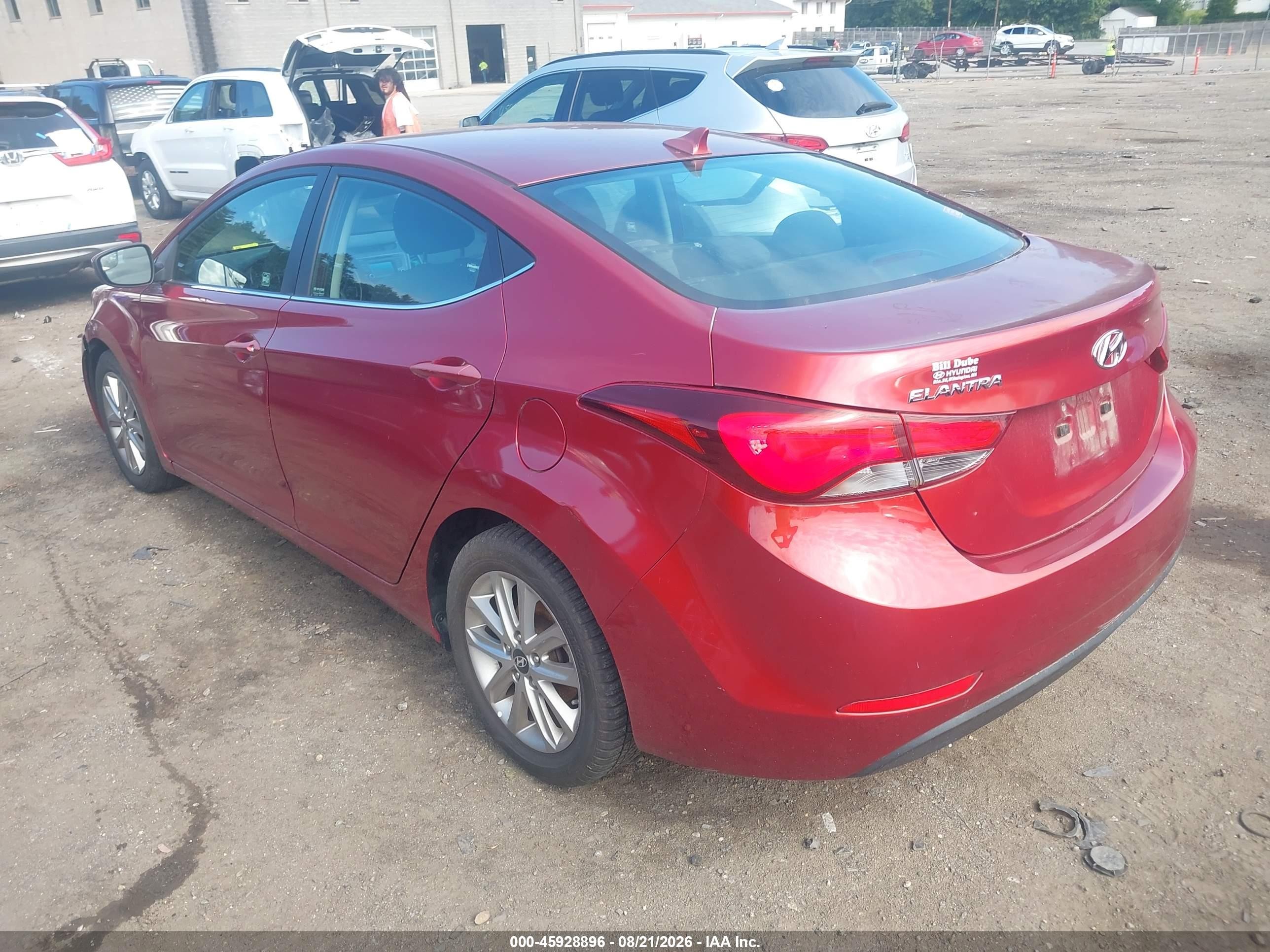 2015 Hyundai Elantra Se Red vin: 5NPDH4AE4FH554830