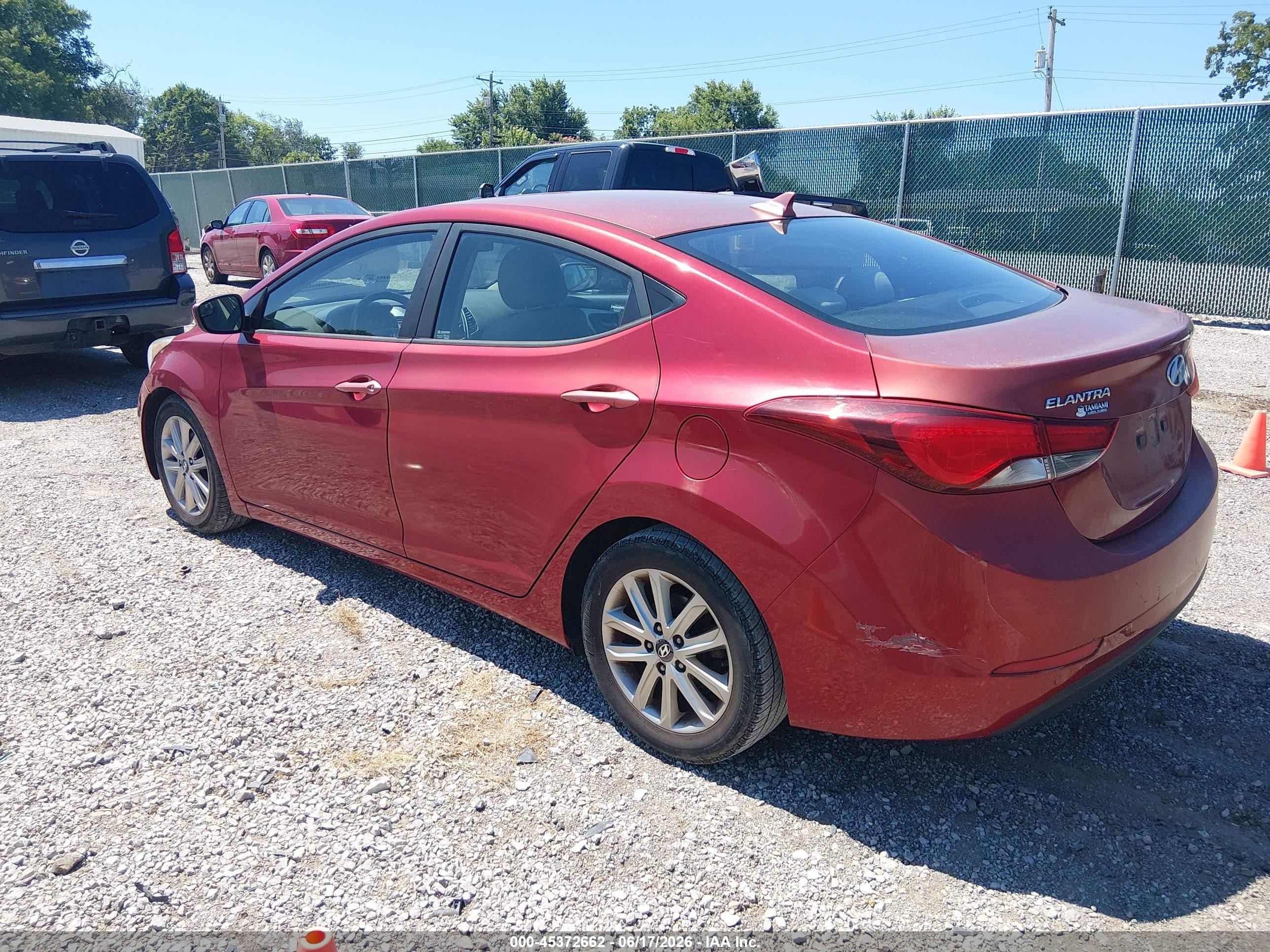 2015 Hyundai Elantra Se Red vin: 5NPDH4AE4FH572468