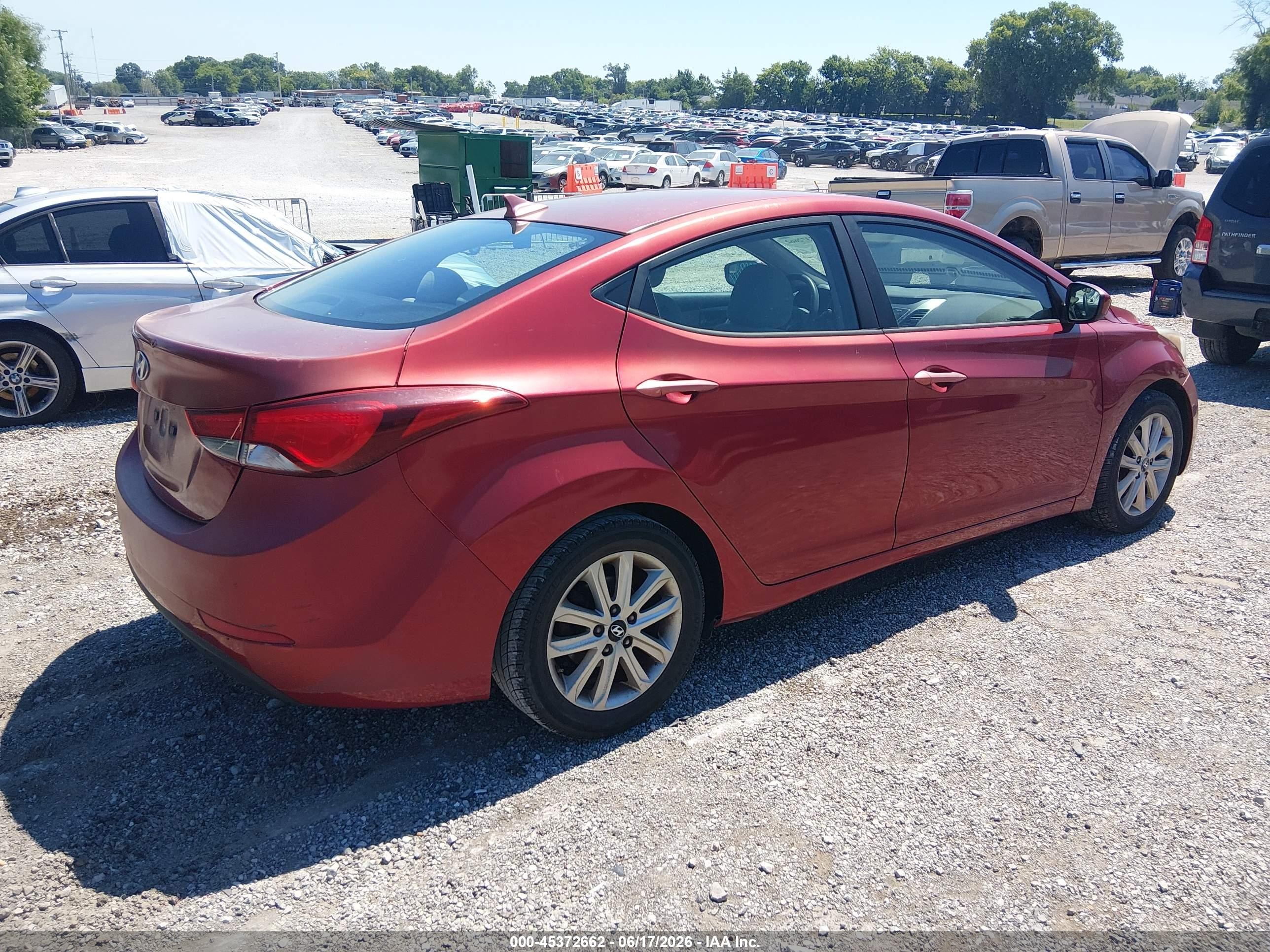 2015 Hyundai Elantra Se Red vin: 5NPDH4AE4FH572468