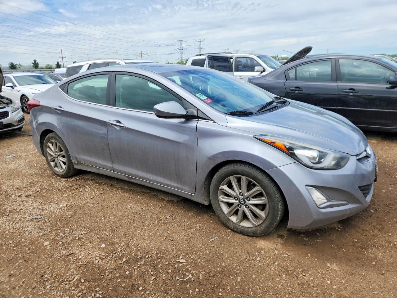 2015 Hyundai Elantra Se Gray vin: 5NPDH4AE4FH583552