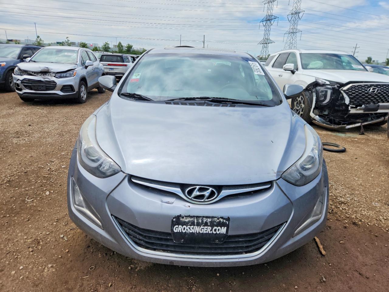 2015 Hyundai Elantra Se Gray vin: 5NPDH4AE4FH583552