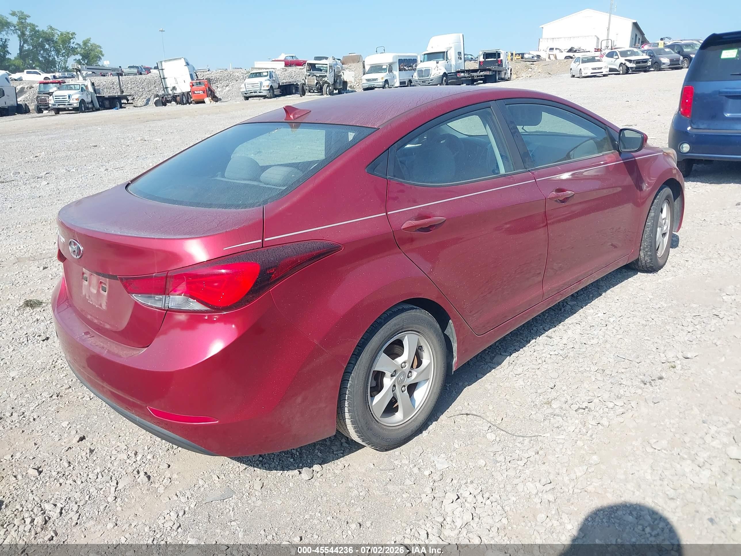 2015 Hyundai Elantra Se Maroon vin: 5NPDH4AE4FH585978