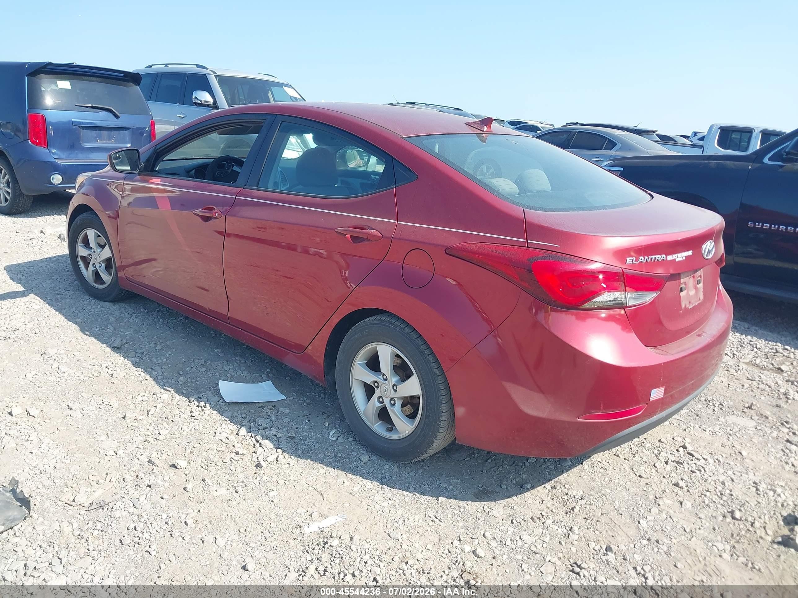 2015 Hyundai Elantra Se Maroon vin: 5NPDH4AE4FH585978