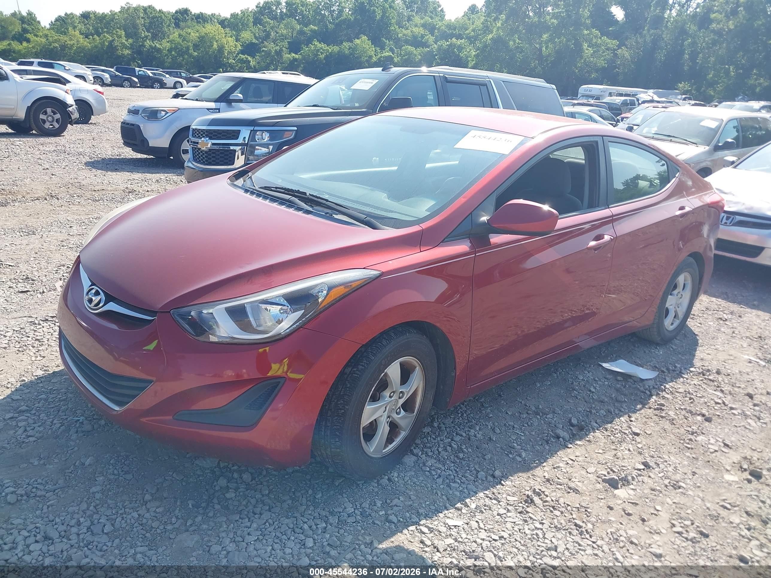 2015 Hyundai Elantra Se Maroon vin: 5NPDH4AE4FH585978