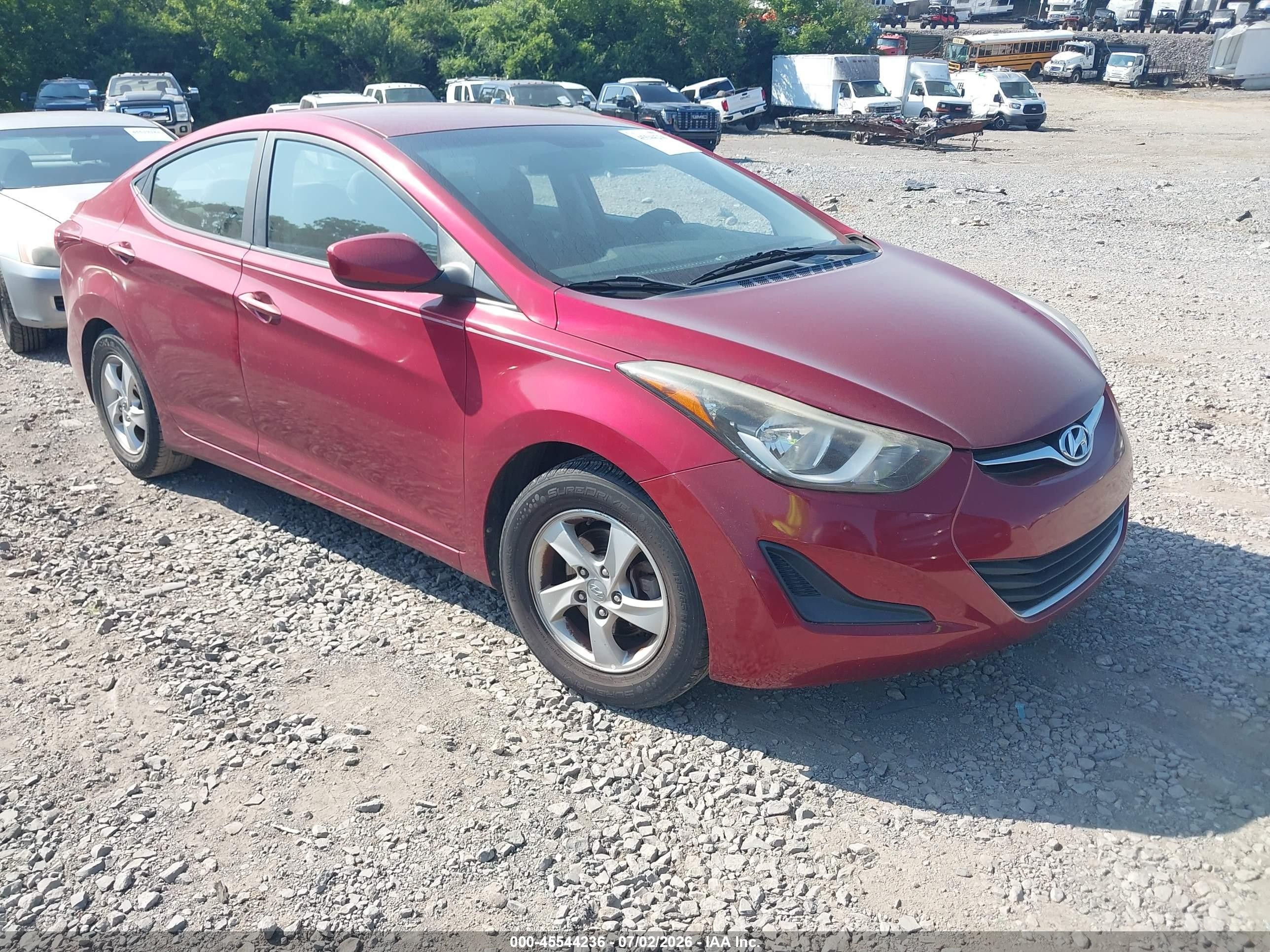 2015 Hyundai Elantra Se Maroon vin: 5NPDH4AE4FH585978