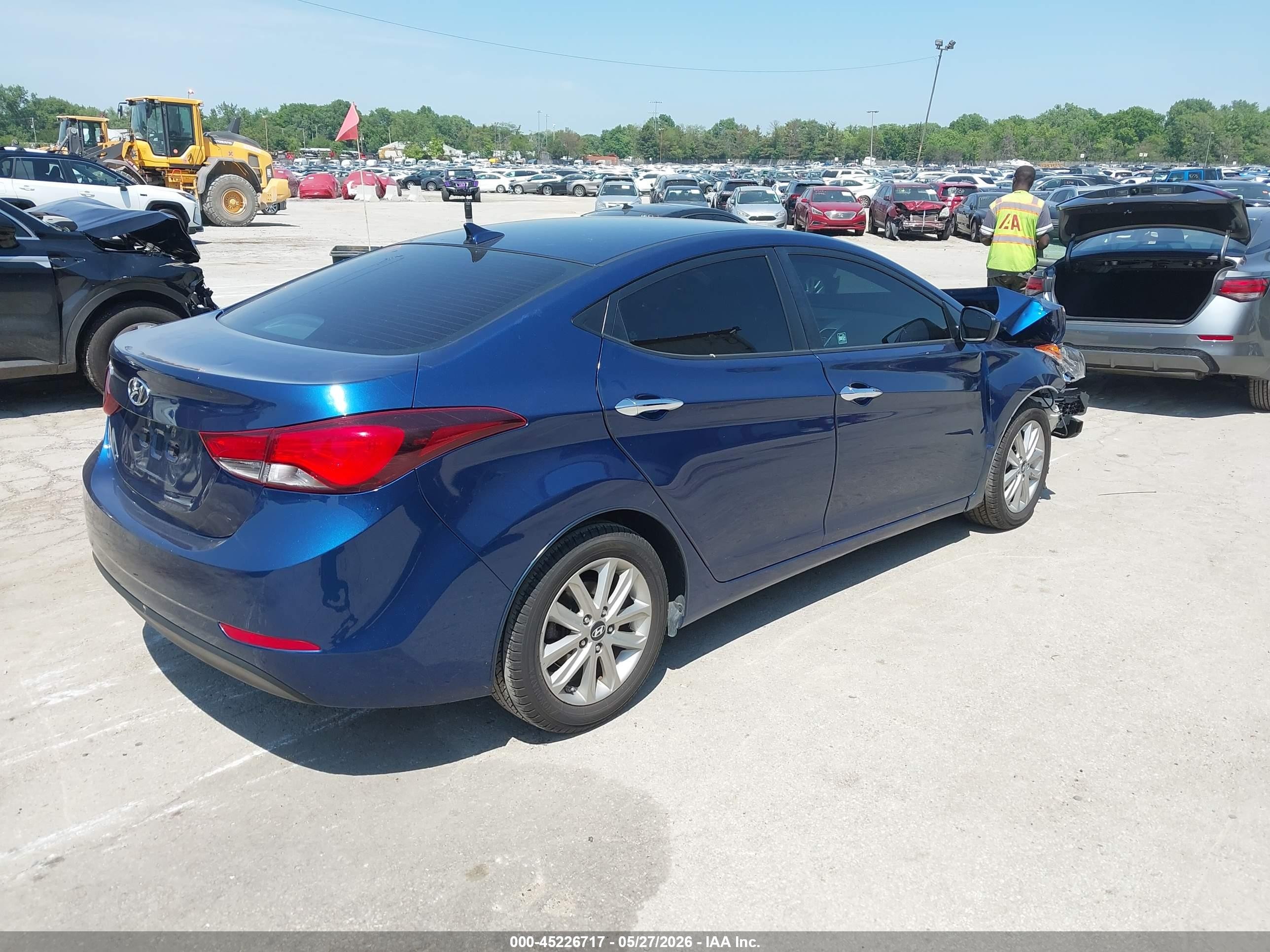2015 Hyundai Elantra Se Blue vin: 5NPDH4AE4FH588721