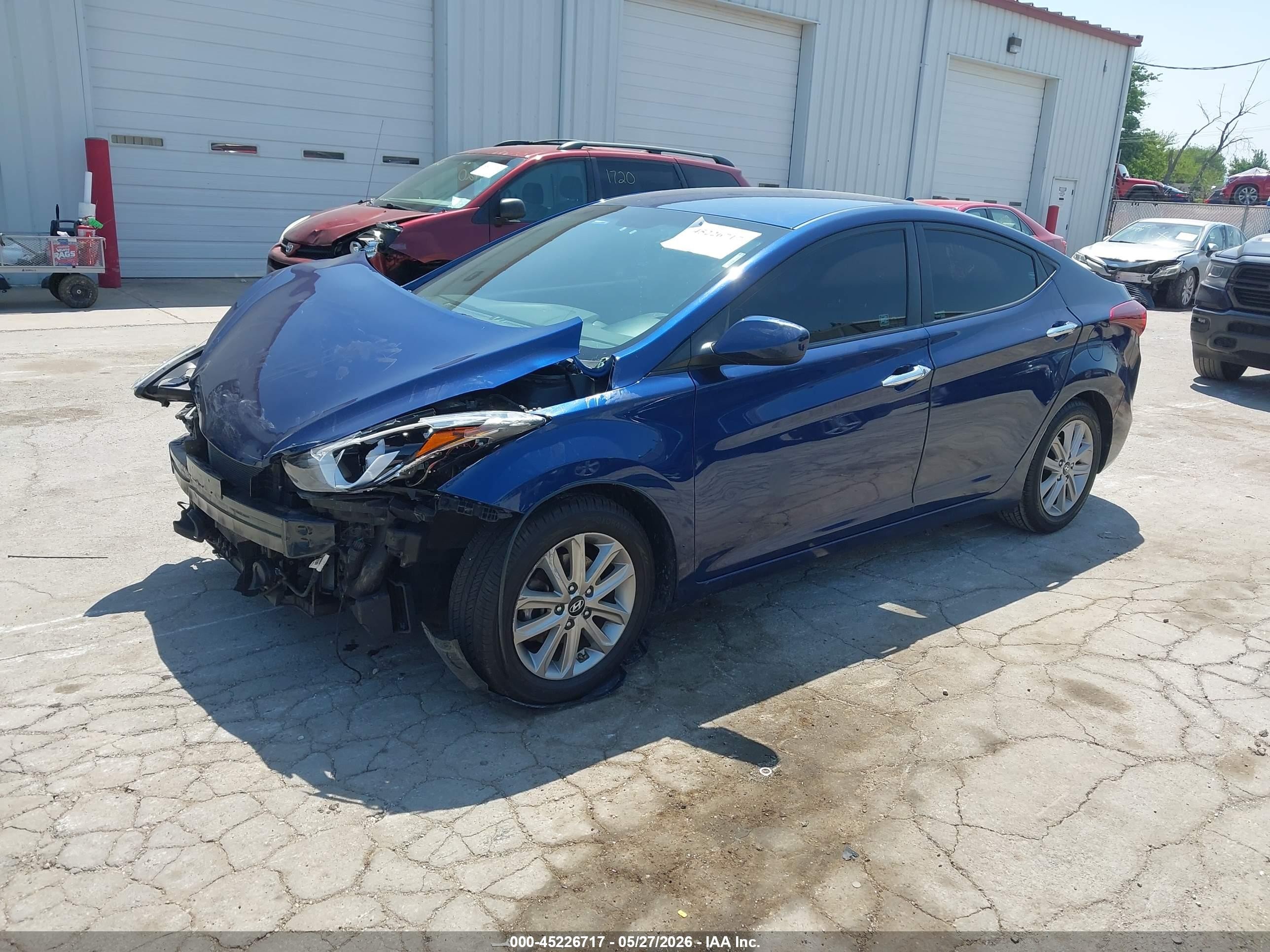 2015 Hyundai Elantra Se Blue vin: 5NPDH4AE4FH588721