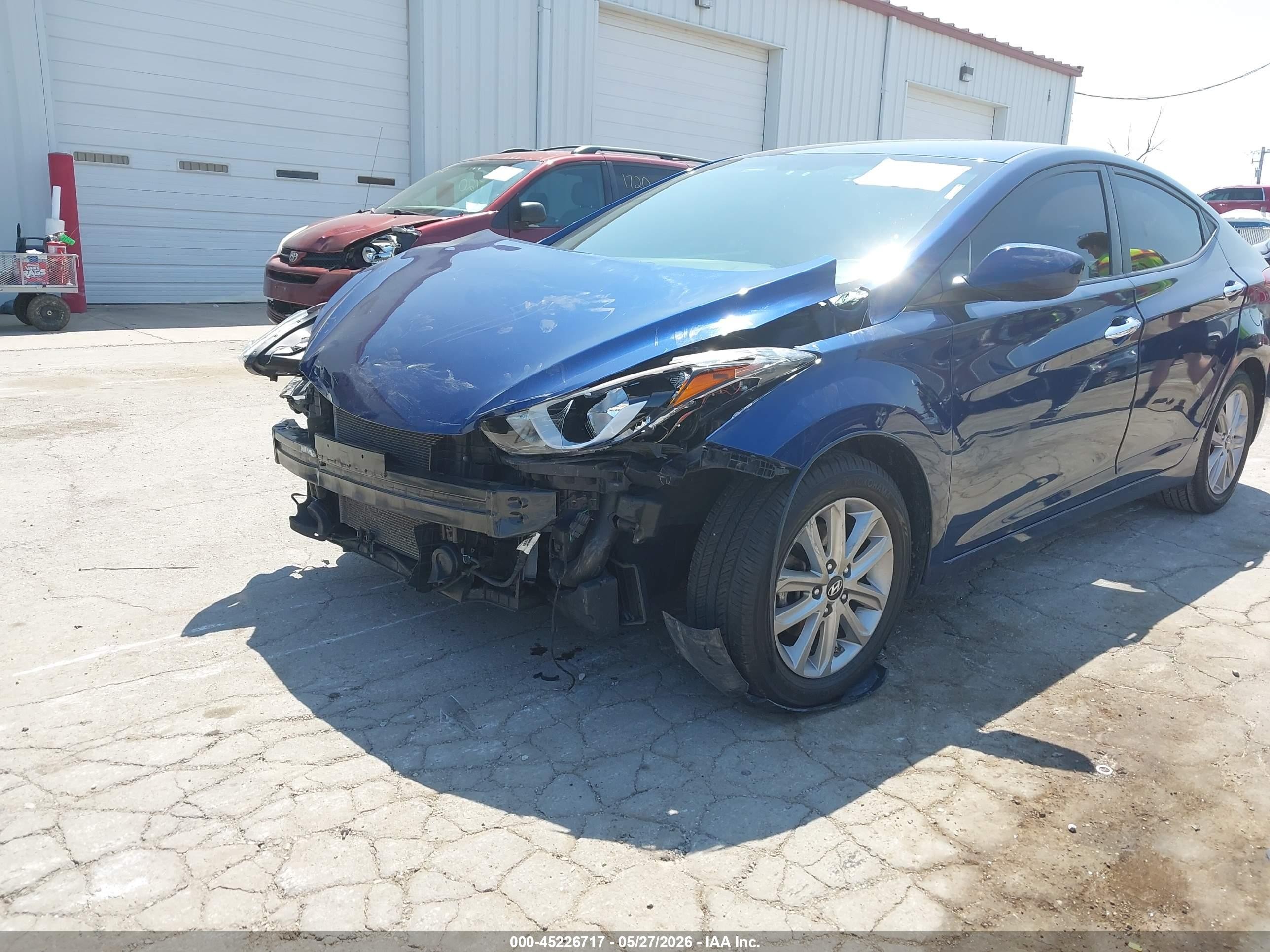 2015 Hyundai Elantra Se Blue vin: 5NPDH4AE4FH588721