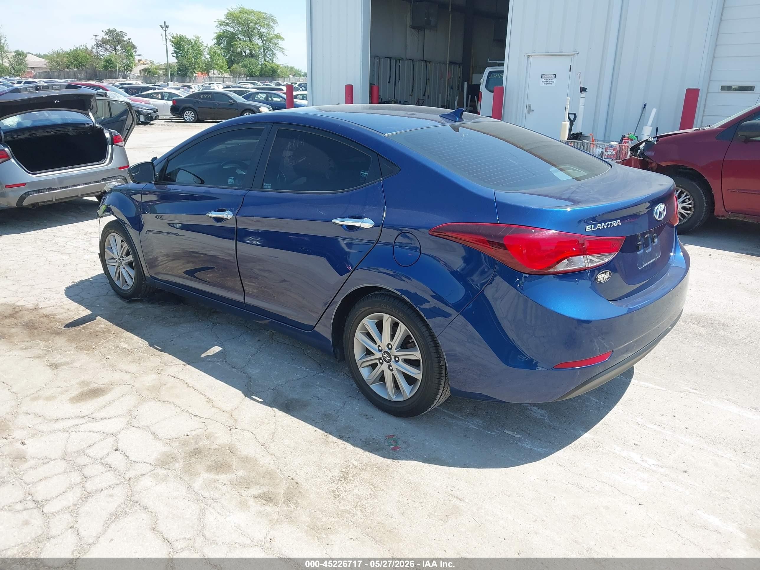 2015 Hyundai Elantra Se Blue vin: 5NPDH4AE4FH588721