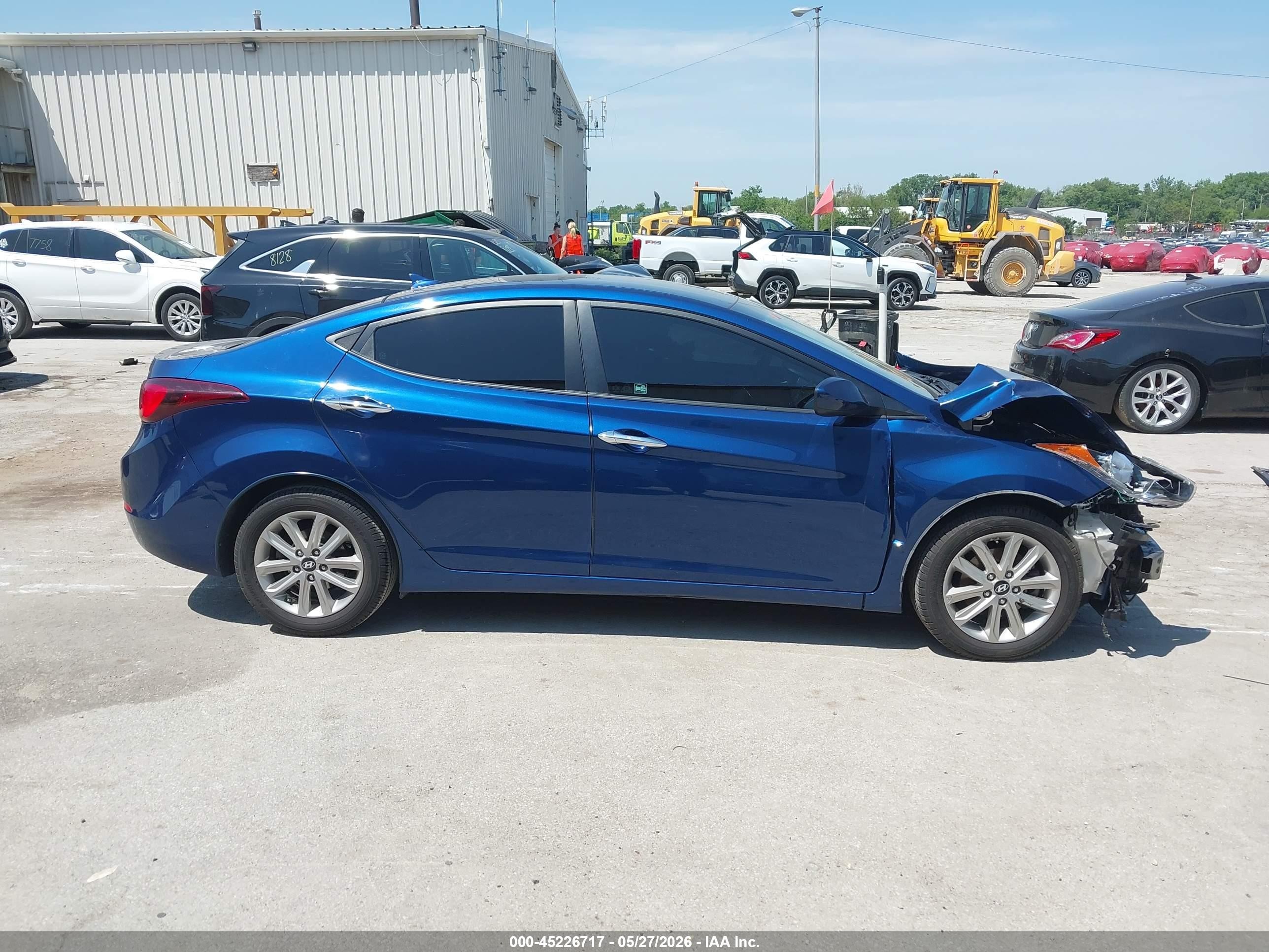 2015 Hyundai Elantra Se Blue vin: 5NPDH4AE4FH588721