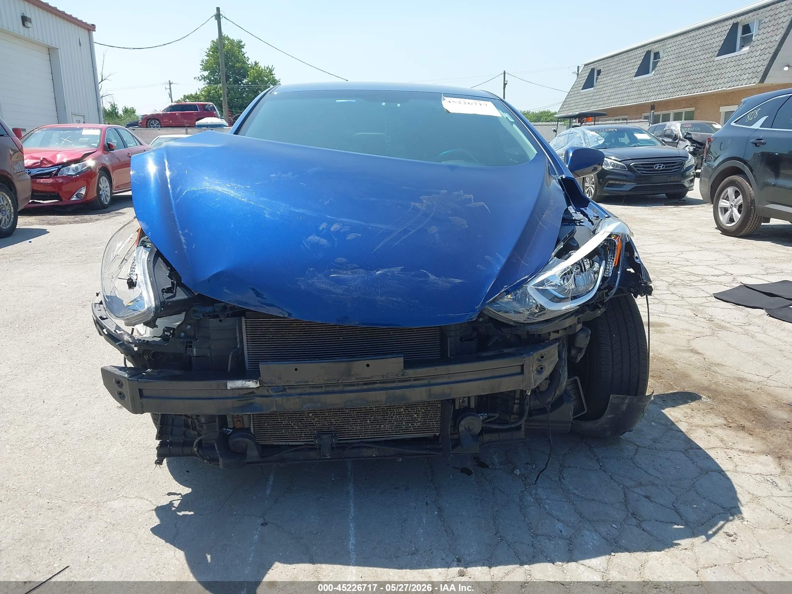 2015 Hyundai Elantra Se Blue vin: 5NPDH4AE4FH588721