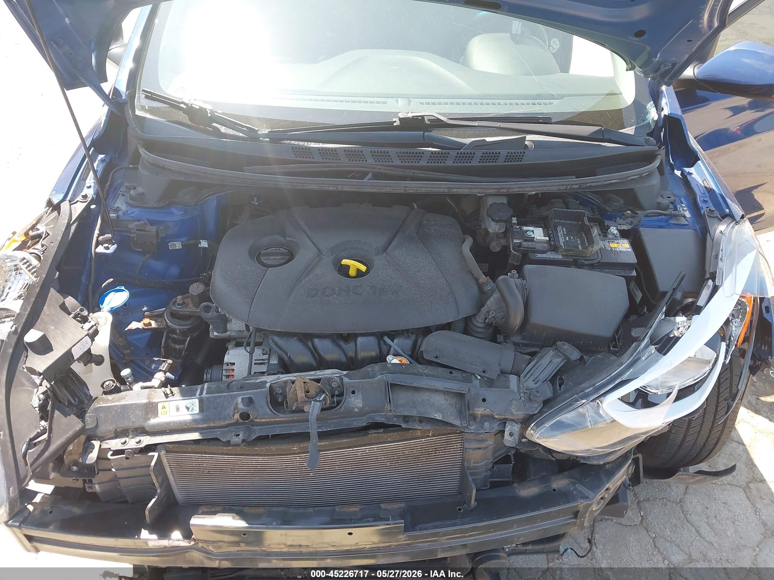 2015 Hyundai Elantra Se Blue vin: 5NPDH4AE4FH588721