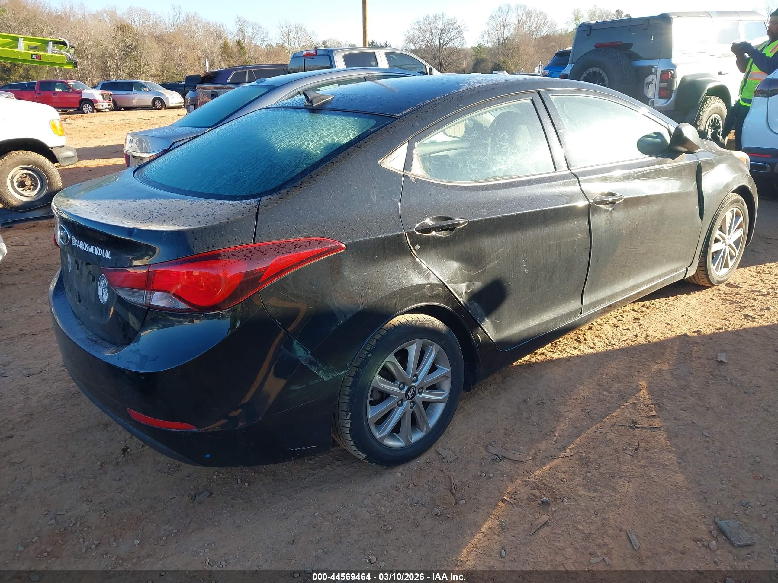 2015 Hyundai Elantra Se Черный vin: 5NPDH4AE4FH591814