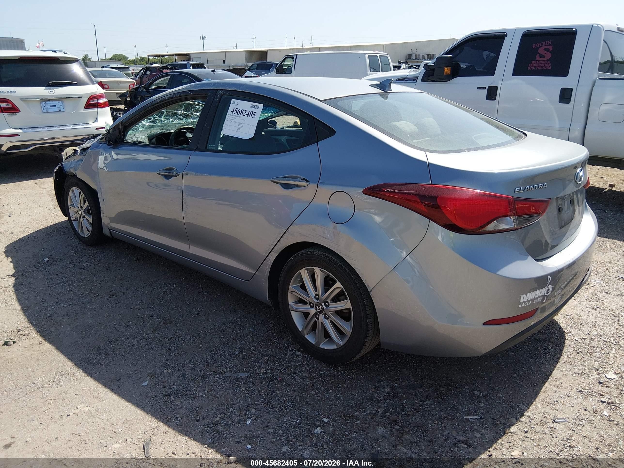 2015 Hyundai Elantra Se Silver vin: 5NPDH4AE4FH594387