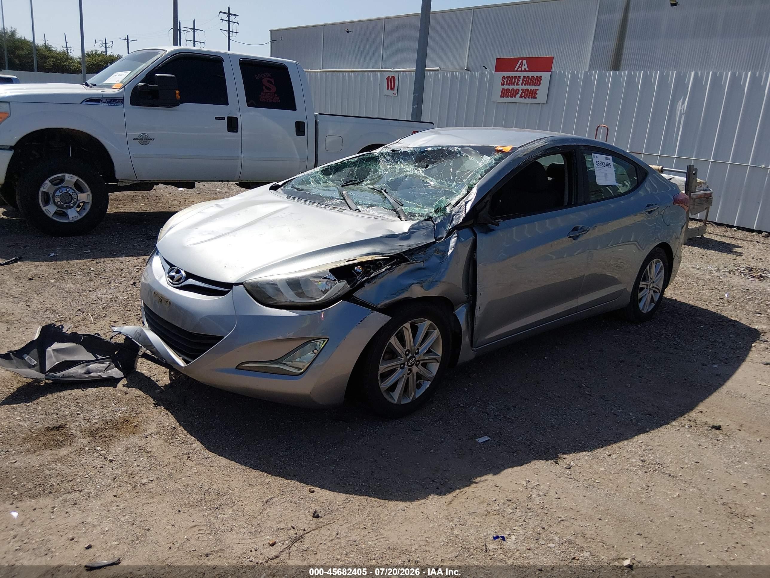 2015 Hyundai Elantra Se Silver vin: 5NPDH4AE4FH594387
