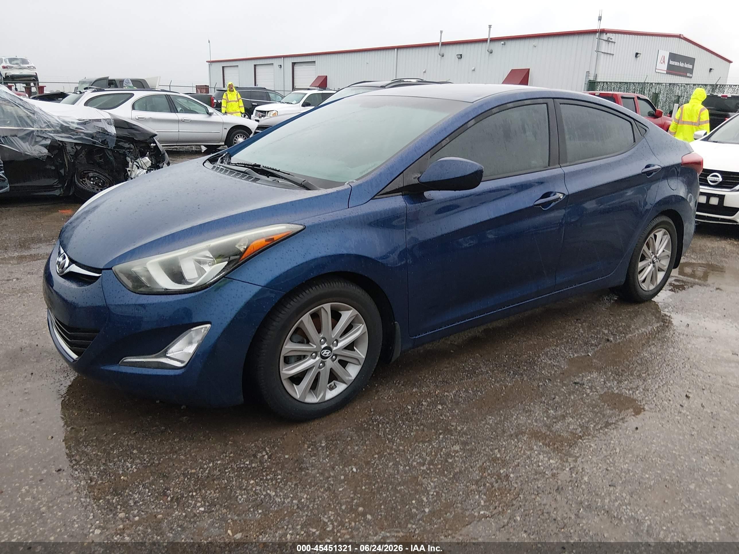 2015 Hyundai Elantra Se Синий vin: 5NPDH4AE4FH595183
