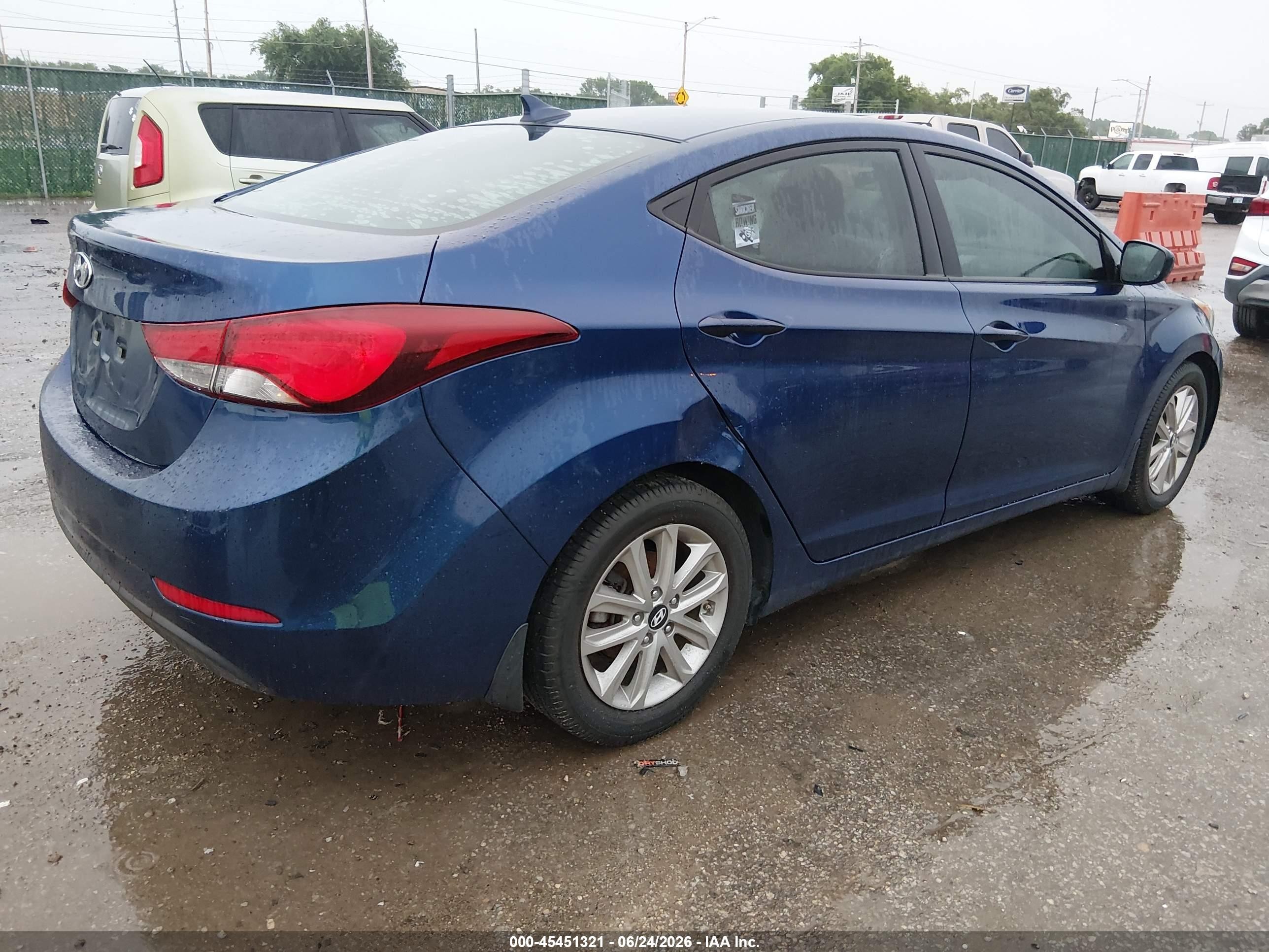 2015 Hyundai Elantra Se Синий vin: 5NPDH4AE4FH595183