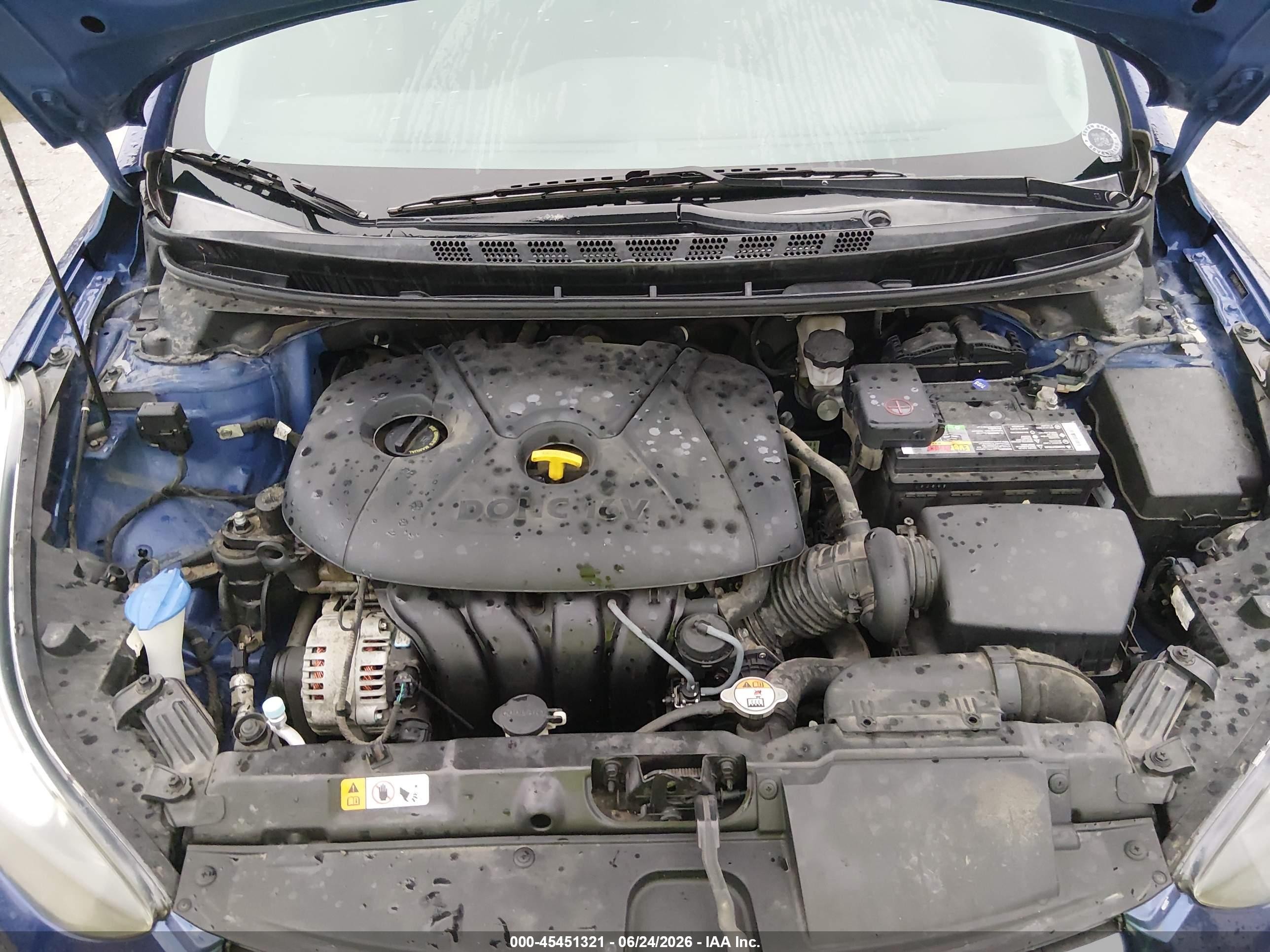 2015 Hyundai Elantra Se Синий vin: 5NPDH4AE4FH595183