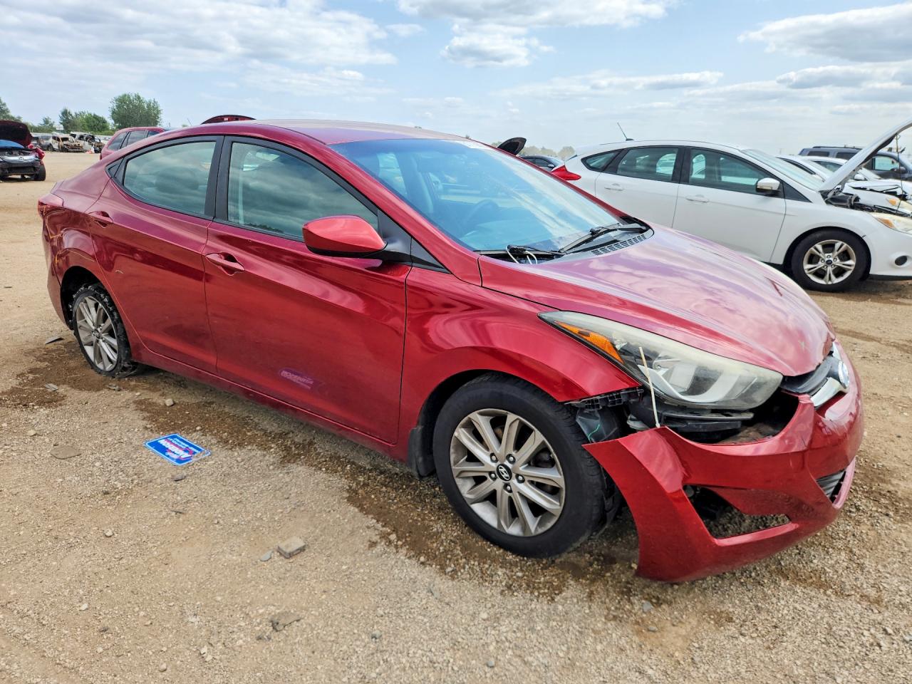 2015 Hyundai Elantra Se Red vin: 5NPDH4AE4FH597855