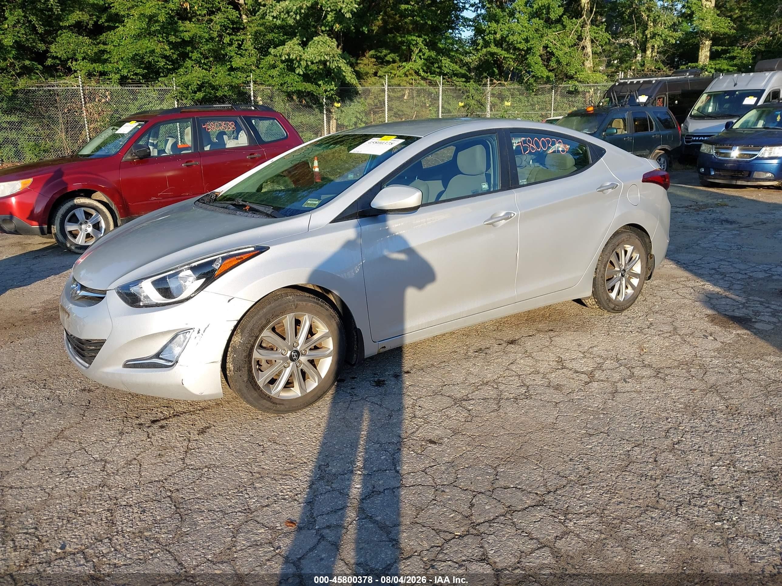 2015 Hyundai Elantra Se Silver vin: 5NPDH4AE4FH604089