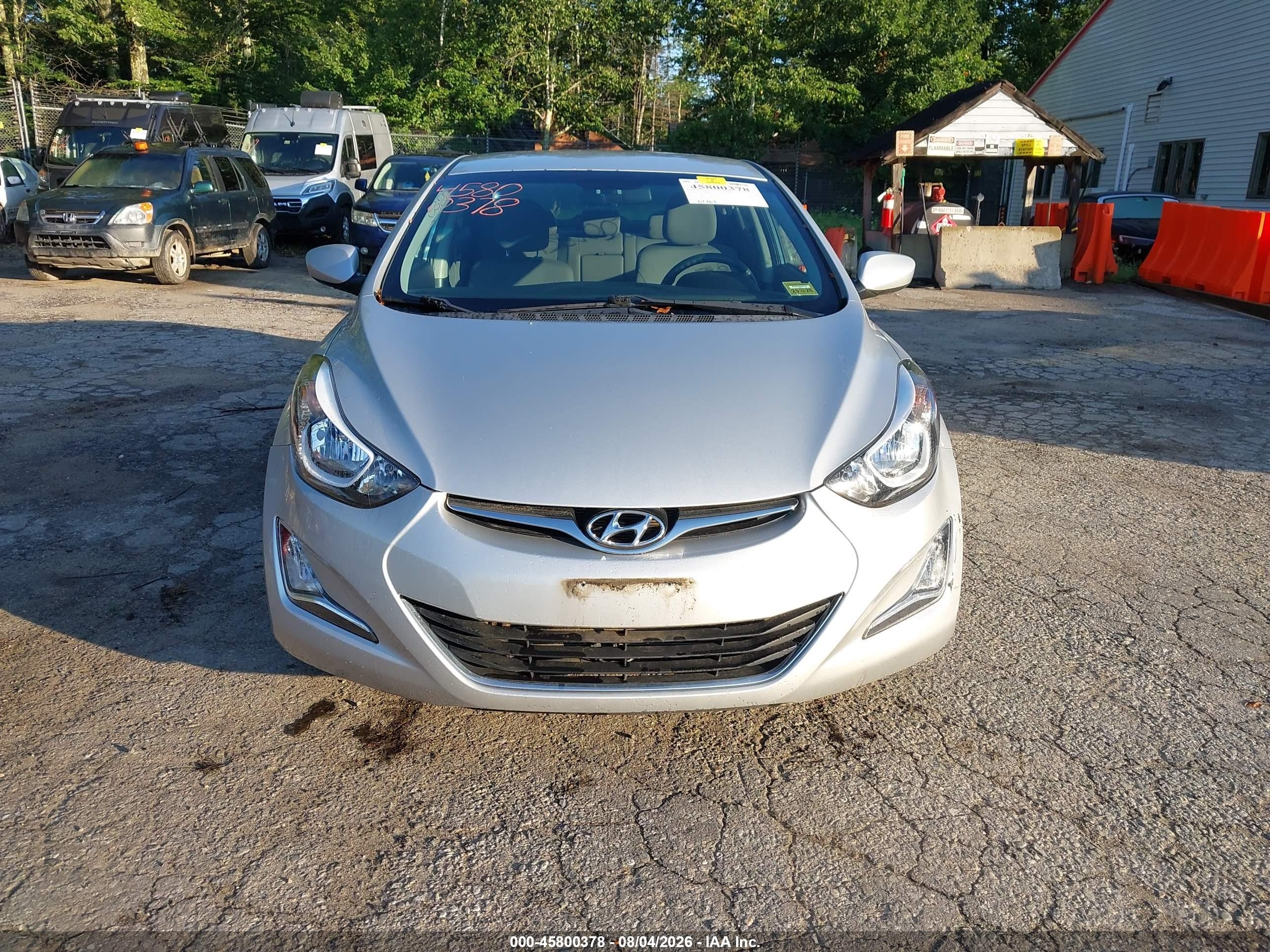 2015 Hyundai Elantra Se Silver vin: 5NPDH4AE4FH604089