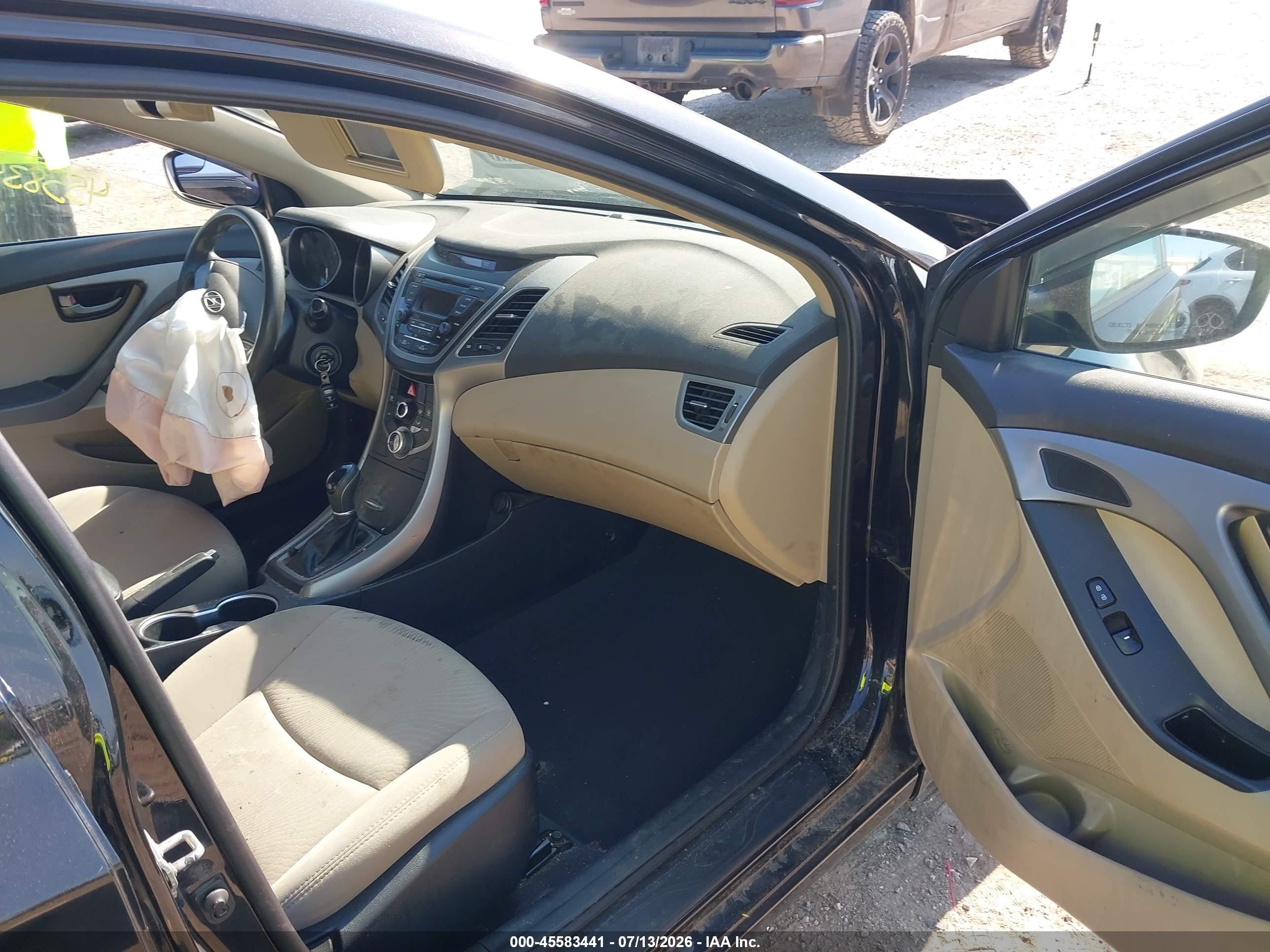 2015 Hyundai Elantra Se Black vin: 5NPDH4AE4FH616923