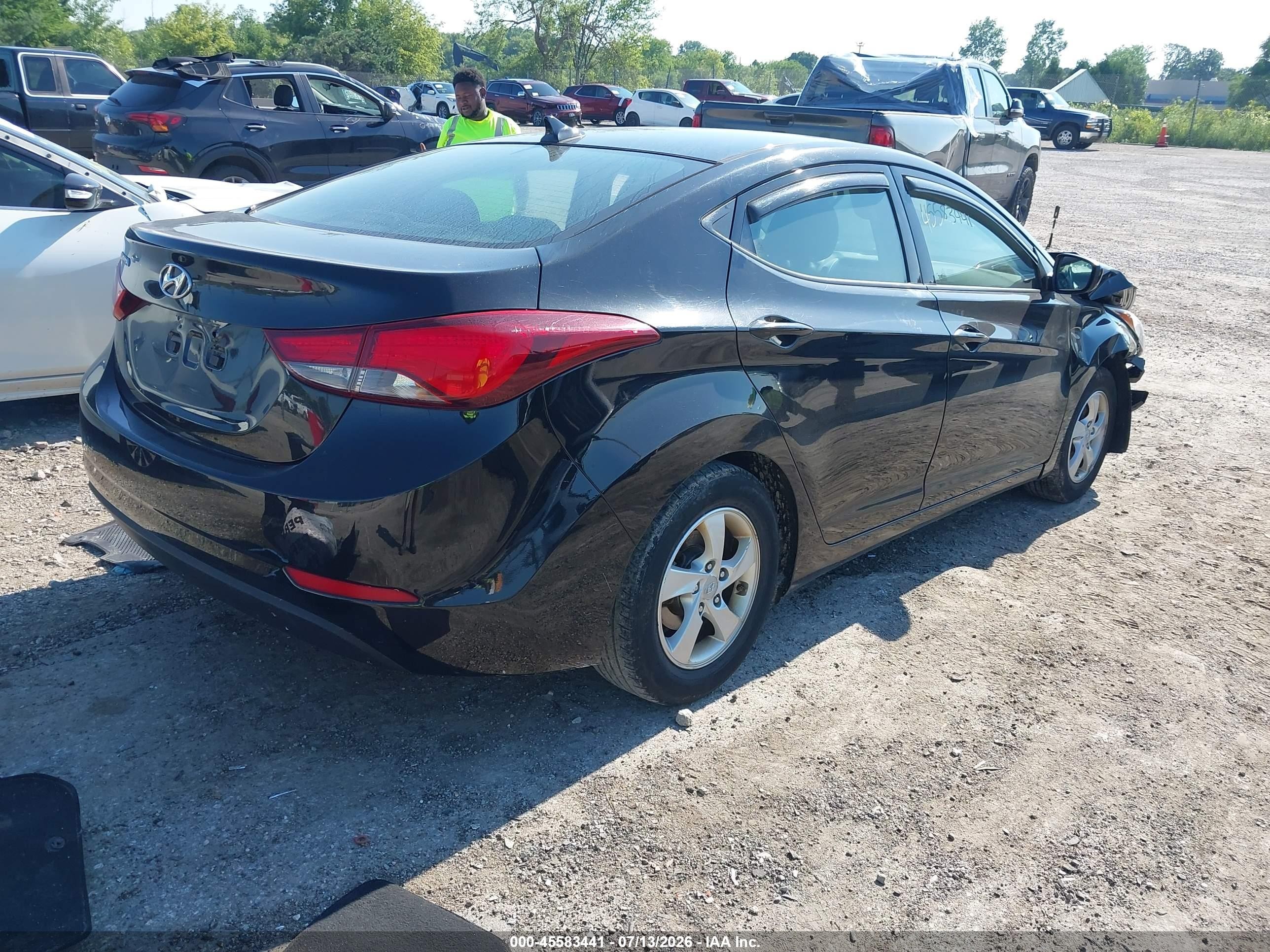 2015 Hyundai Elantra Se Black vin: 5NPDH4AE4FH616923
