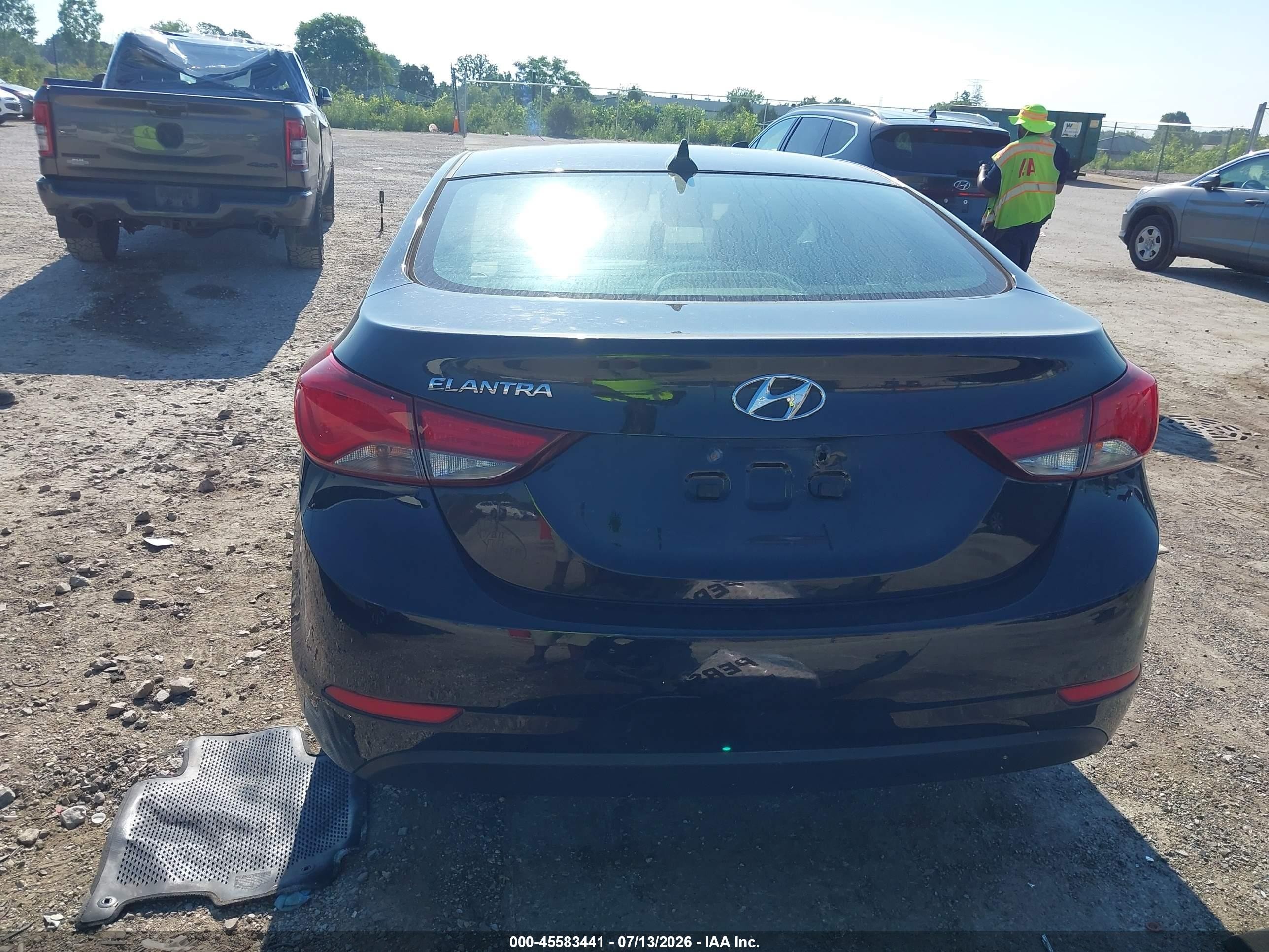 2015 Hyundai Elantra Se Black vin: 5NPDH4AE4FH616923