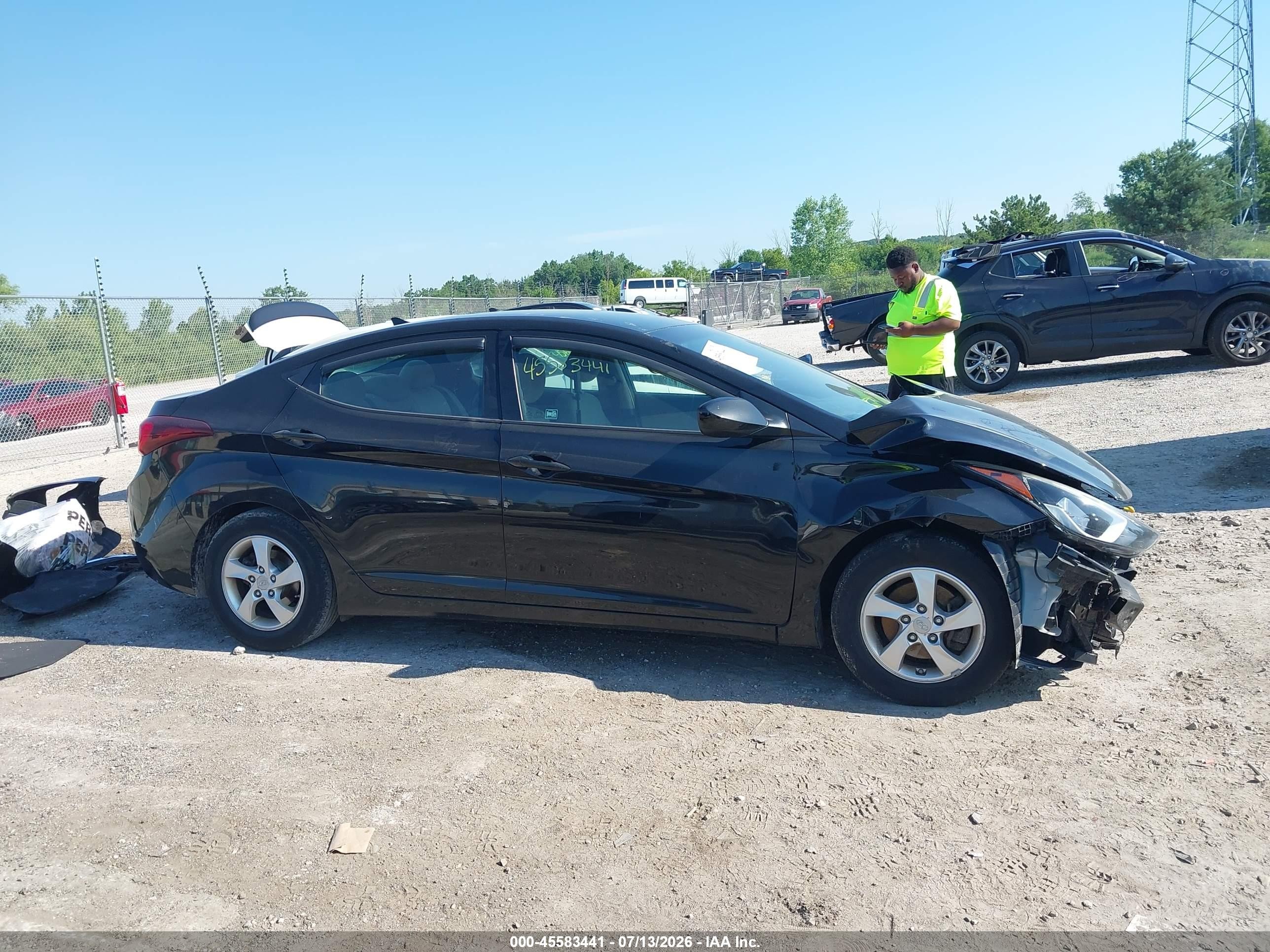 2015 Hyundai Elantra Se Black vin: 5NPDH4AE4FH616923