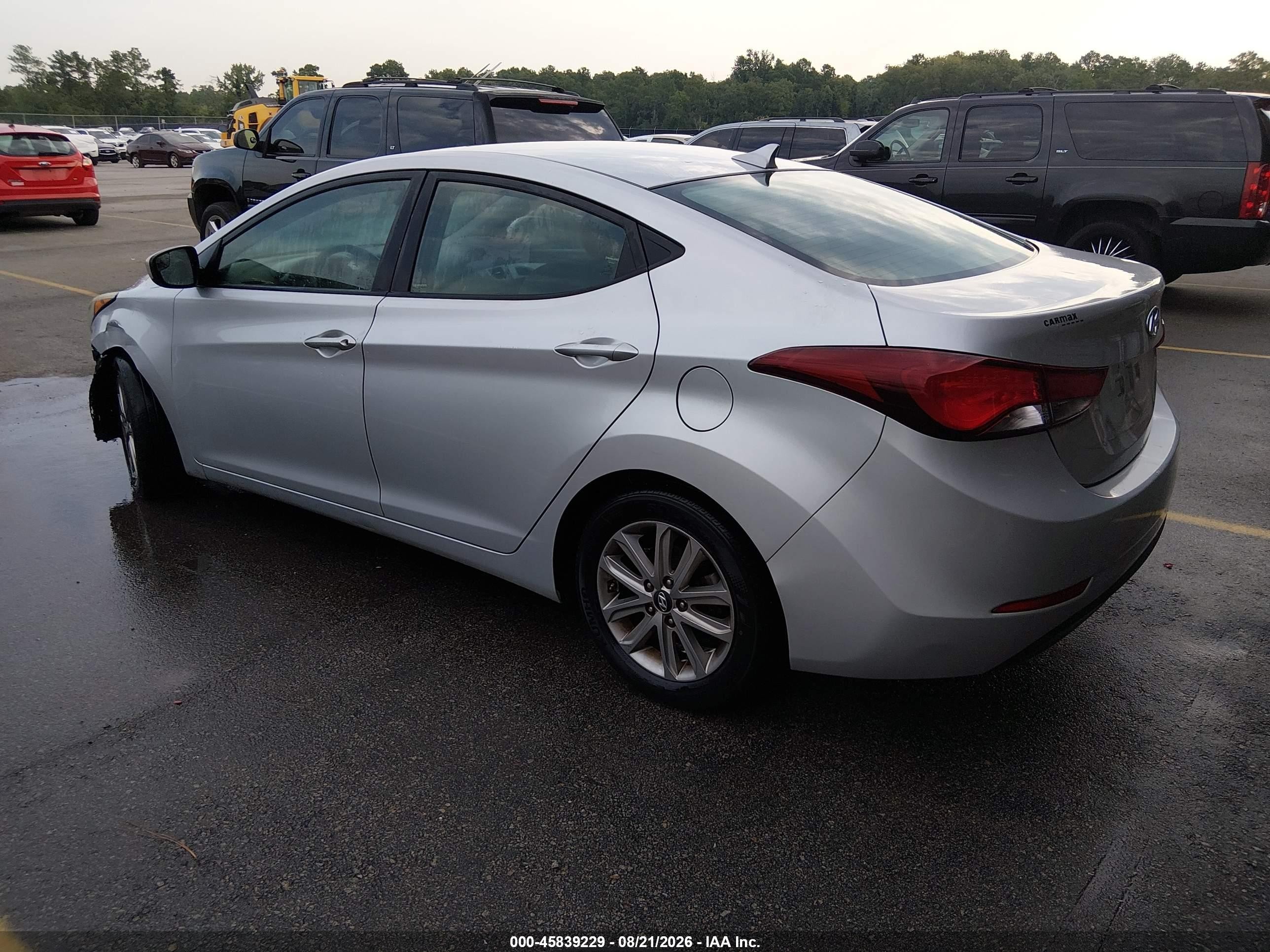 2015 Hyundai Elantra Se Silver vin: 5NPDH4AE4FH623550