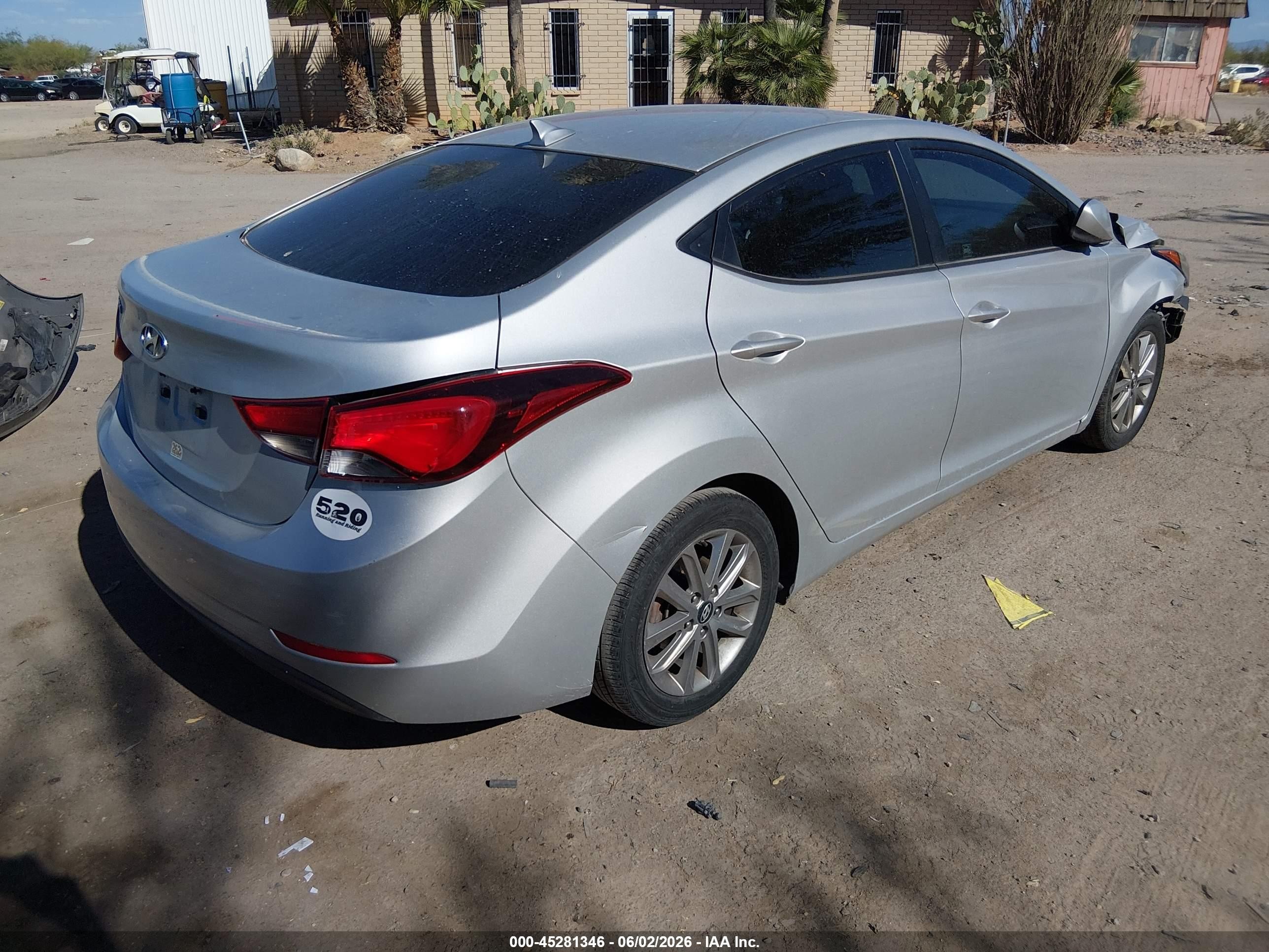 2015 Hyundai Elantra Se Silver vin: 5NPDH4AE4FH628506