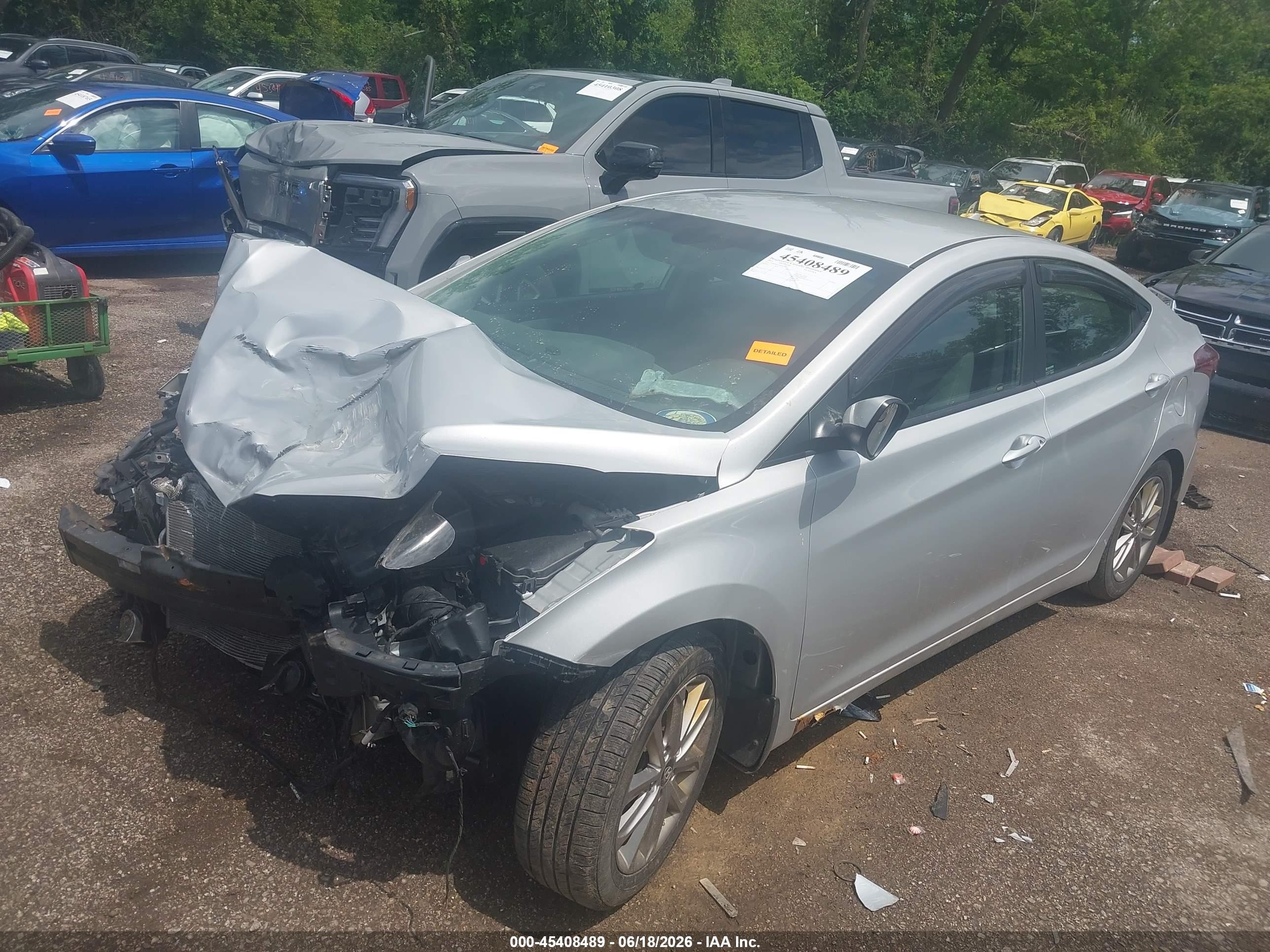 2015 Hyundai Elantra Se Silver vin: 5NPDH4AE4FH629252