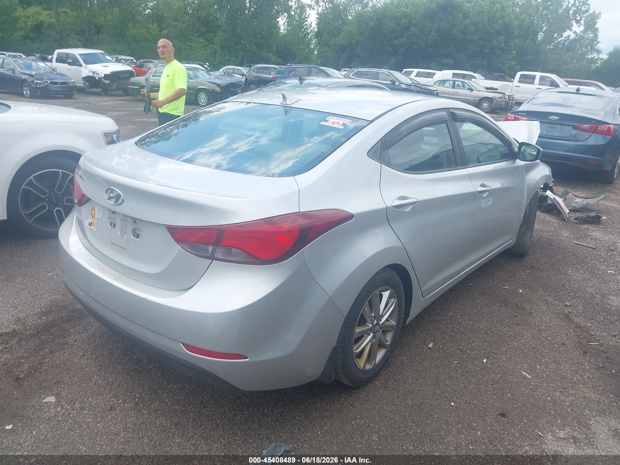 2015 Hyundai Elantra Se Silver vin: 5NPDH4AE4FH629252