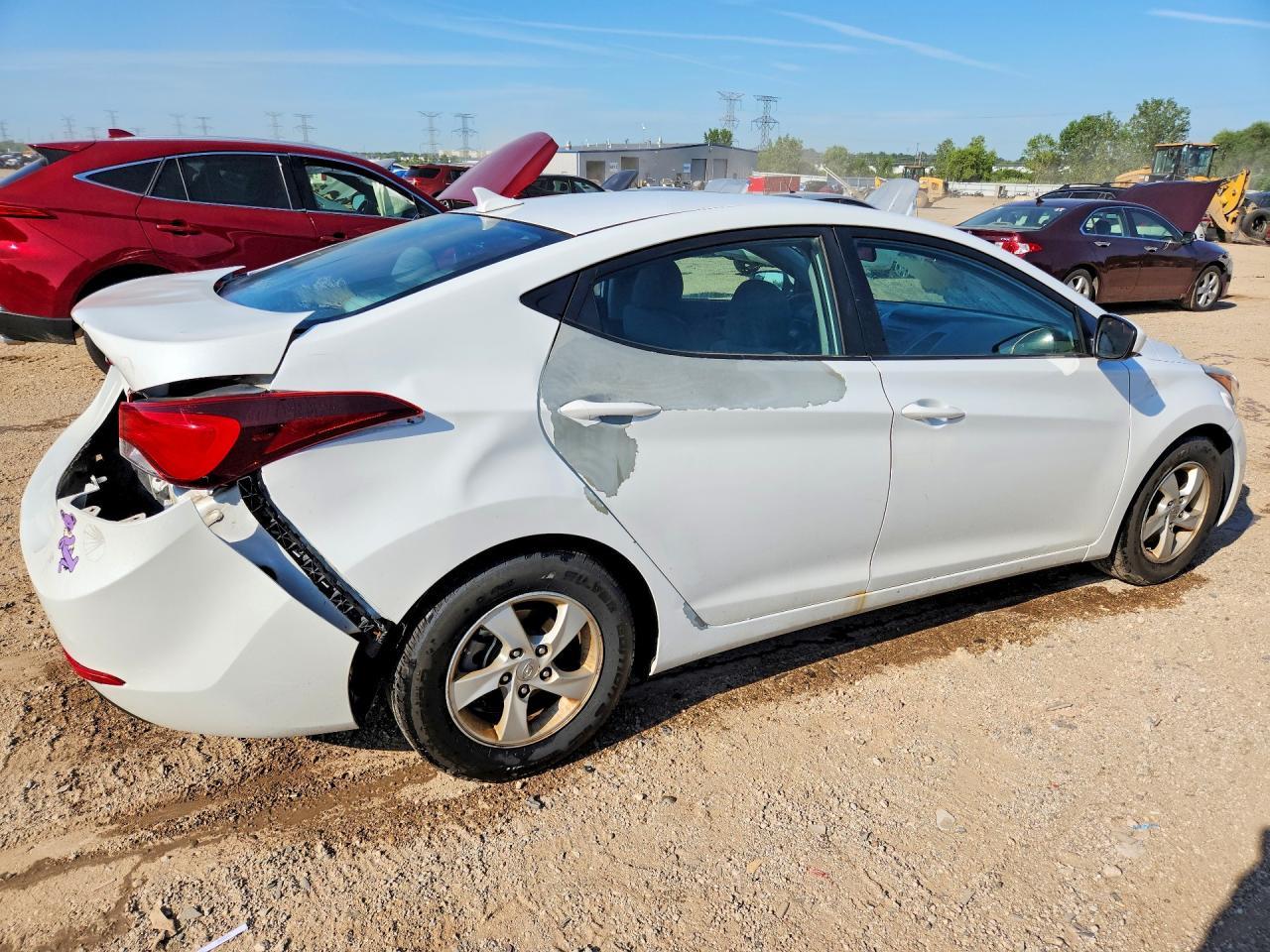 2015 Hyundai Elantra Se White vin: 5NPDH4AE4FH631759