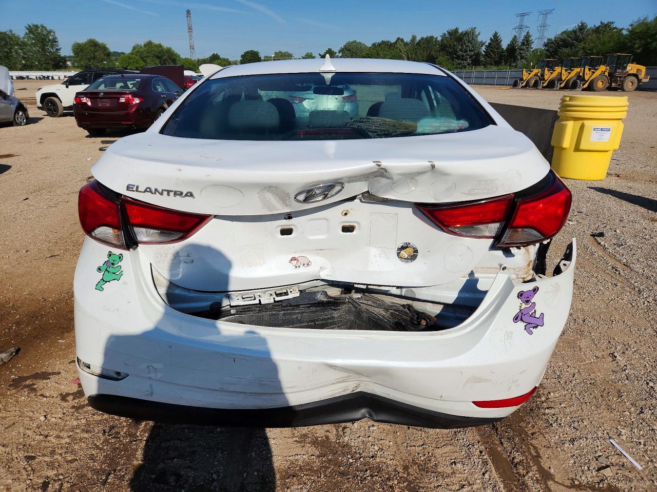 2015 Hyundai Elantra Se White vin: 5NPDH4AE4FH631759