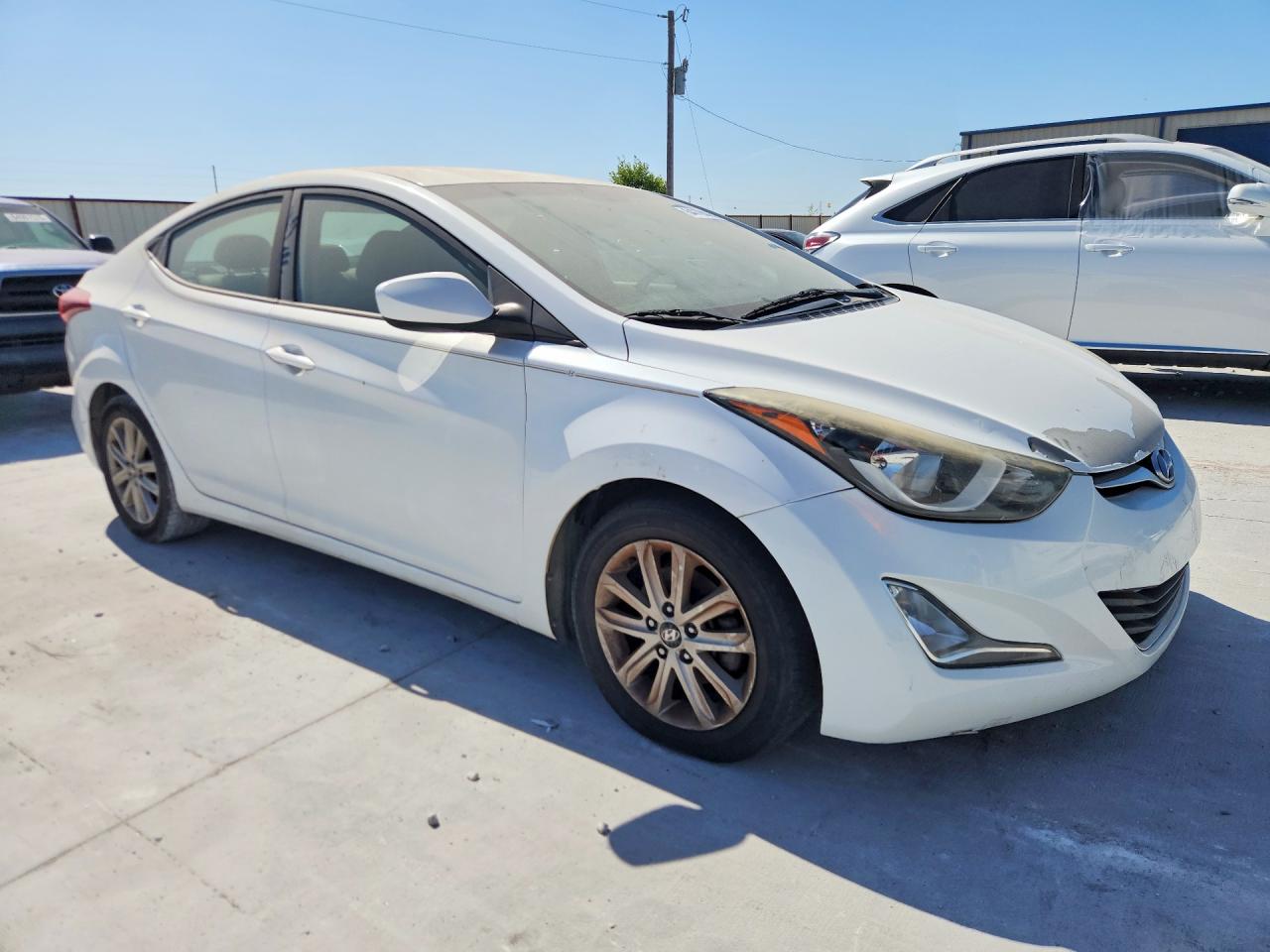 2015 Hyundai Elantra Se White vin: 5NPDH4AE4FH632314