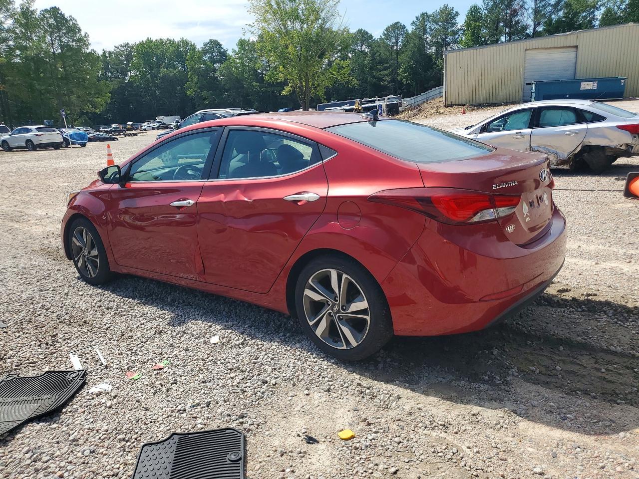 2015 Hyundai Elantra Limited Red vin: 5NPDH4AE4FH634211