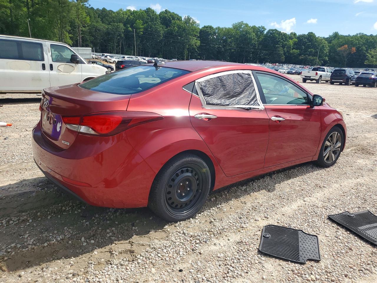2015 Hyundai Elantra Limited Red vin: 5NPDH4AE4FH634211