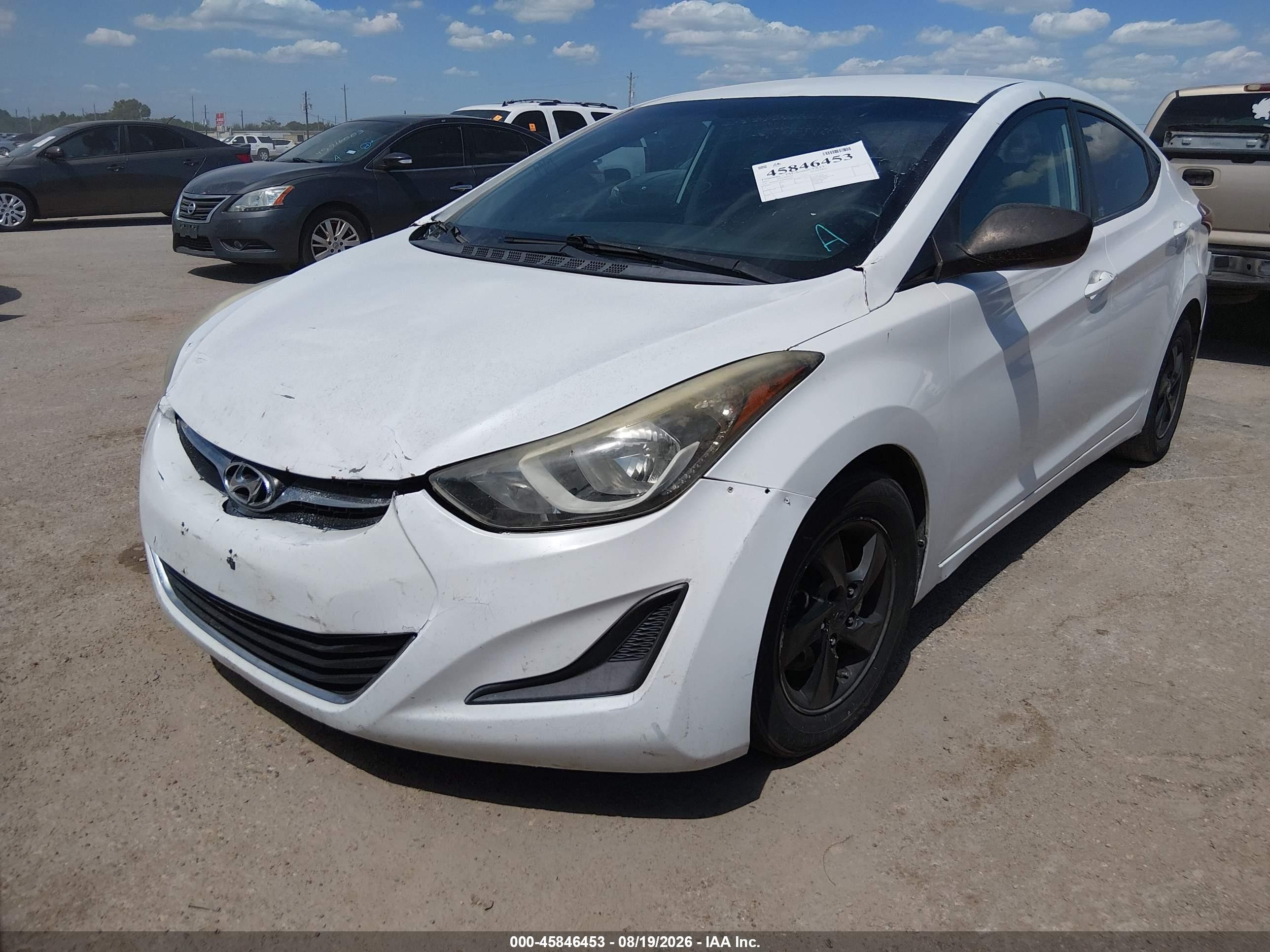 2015 Hyundai Elantra Se White vin: 5NPDH4AE4FH634483