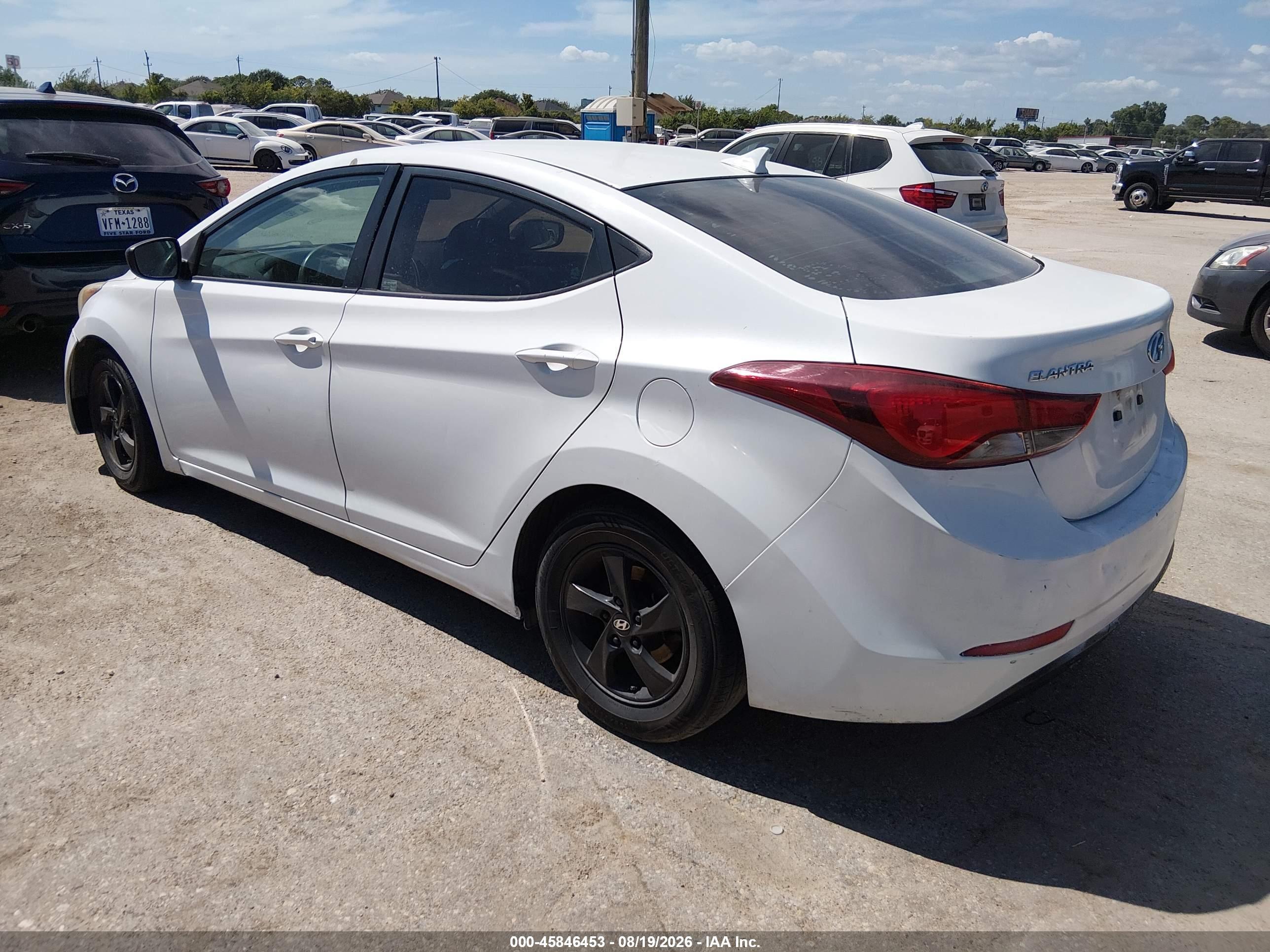2015 Hyundai Elantra Se White vin: 5NPDH4AE4FH634483