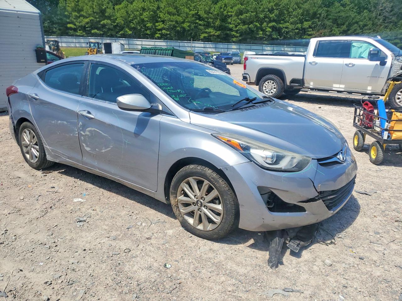 2015 Hyundai Elantra Se Silver vin: 5NPDH4AE4FH639926