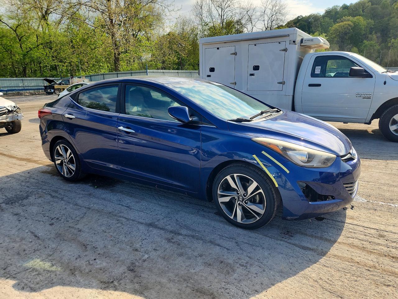 2015 Hyundai Elantra Limited Blue vin: 5NPDH4AE4FH643541