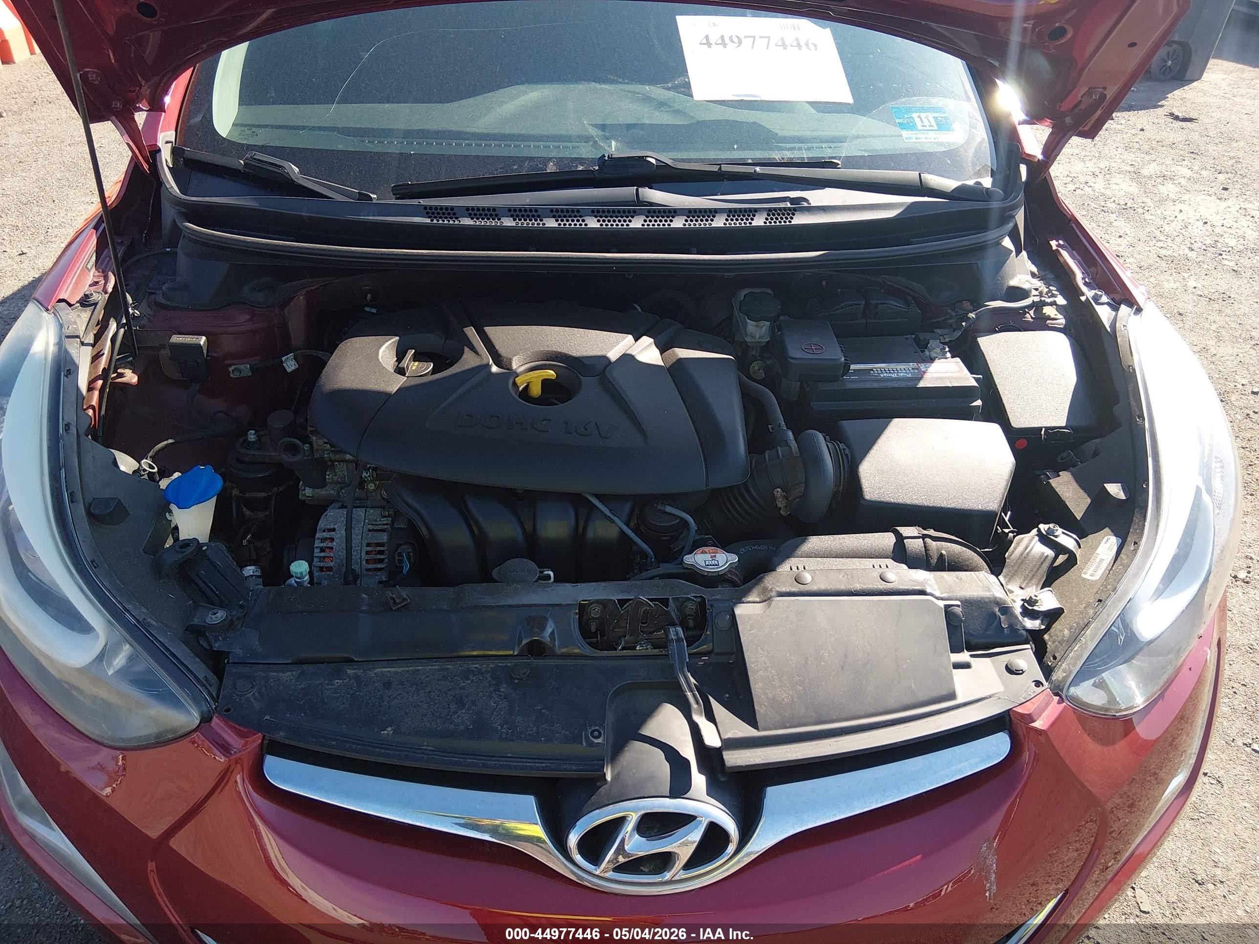 2016 Hyundai Elantra Value Edition Red vin: 5NPDH4AE4GH669249