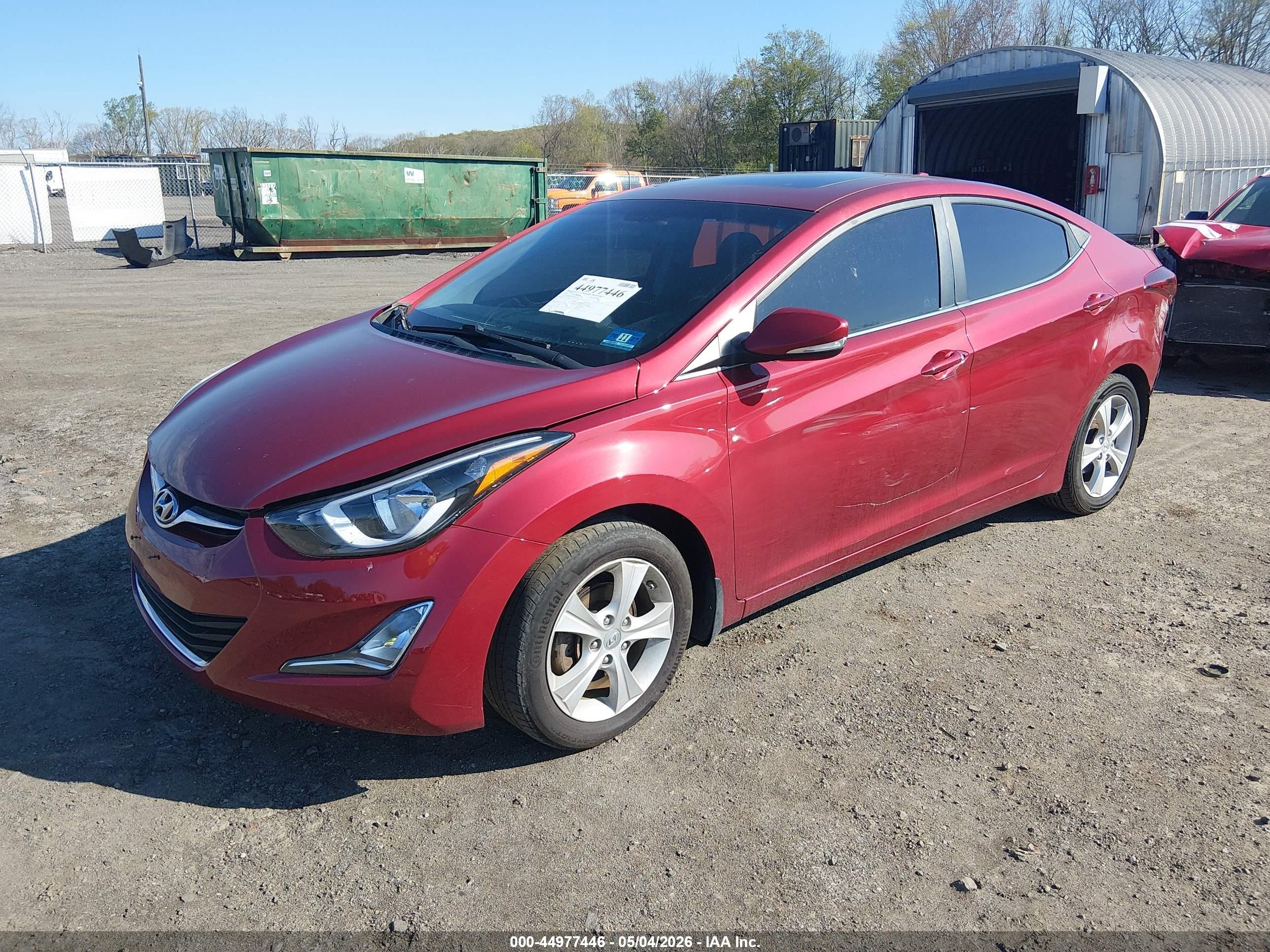 2016 Hyundai Elantra Value Edition Red vin: 5NPDH4AE4GH669249